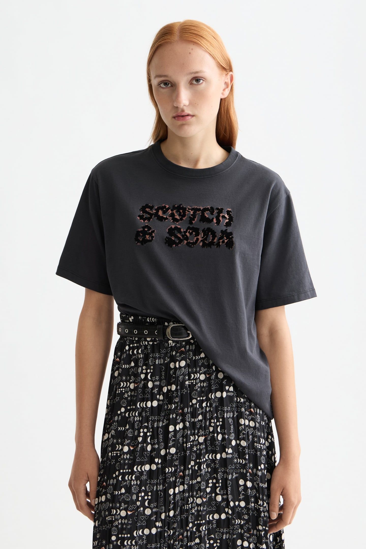 LOOSE FIT T-SHIRT WITH LEOPARD ARTWORK METEORITE 1