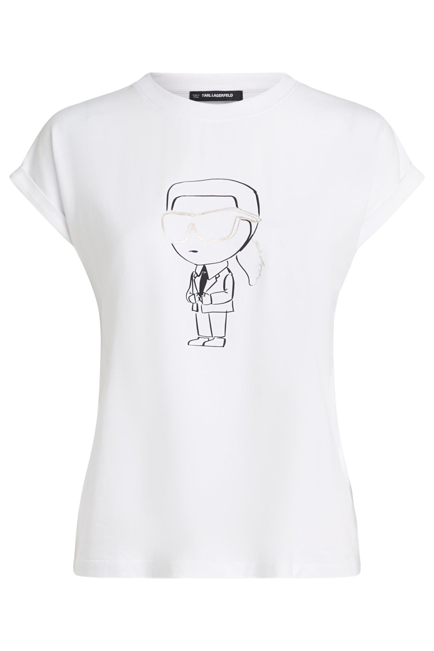 BIG IKON PRINT FLOWY T-SHIRT WHITE 1