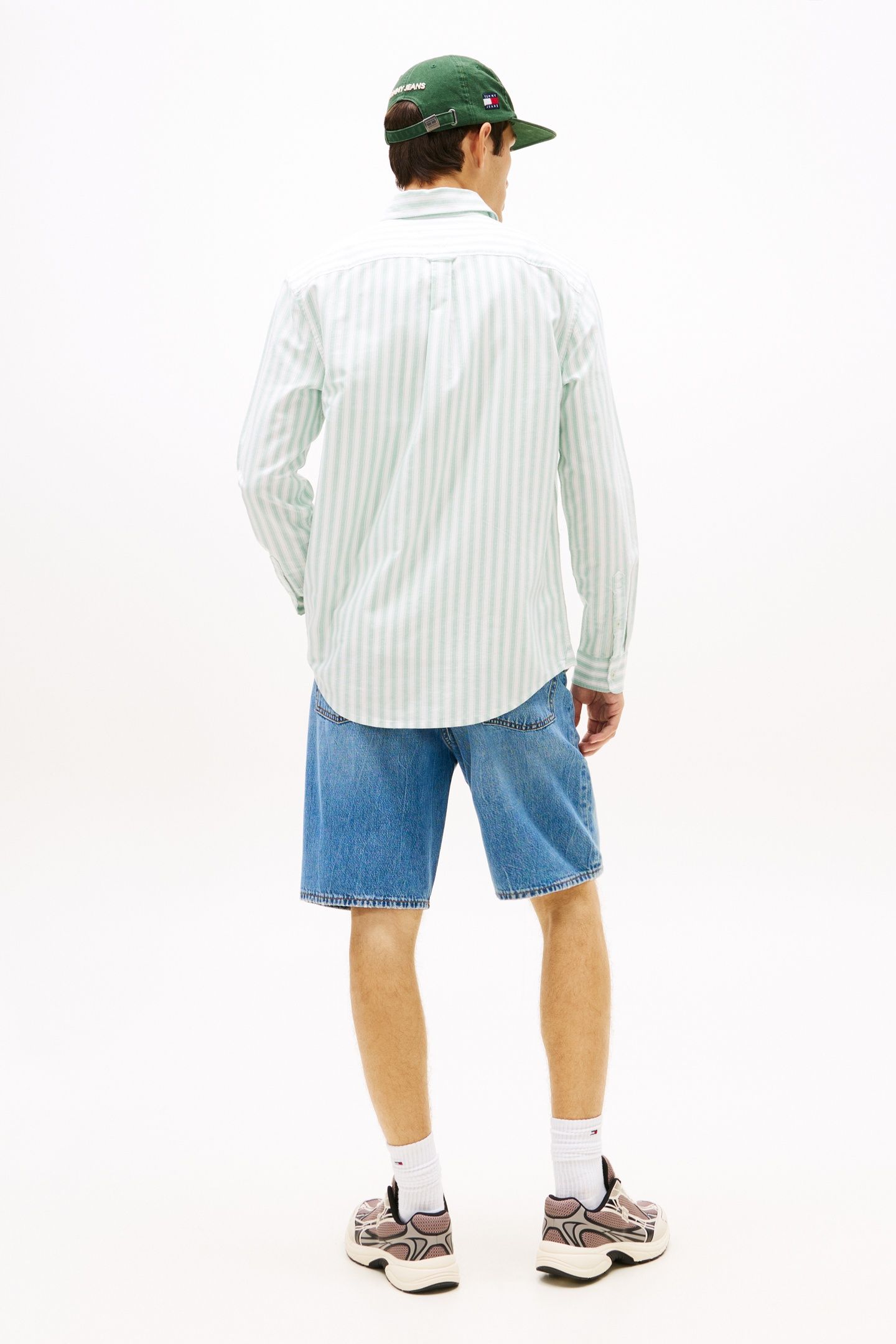 TJM REGULAR STRIPE OXFORD SHIRT BAHAMA GREEN STRIPE 3