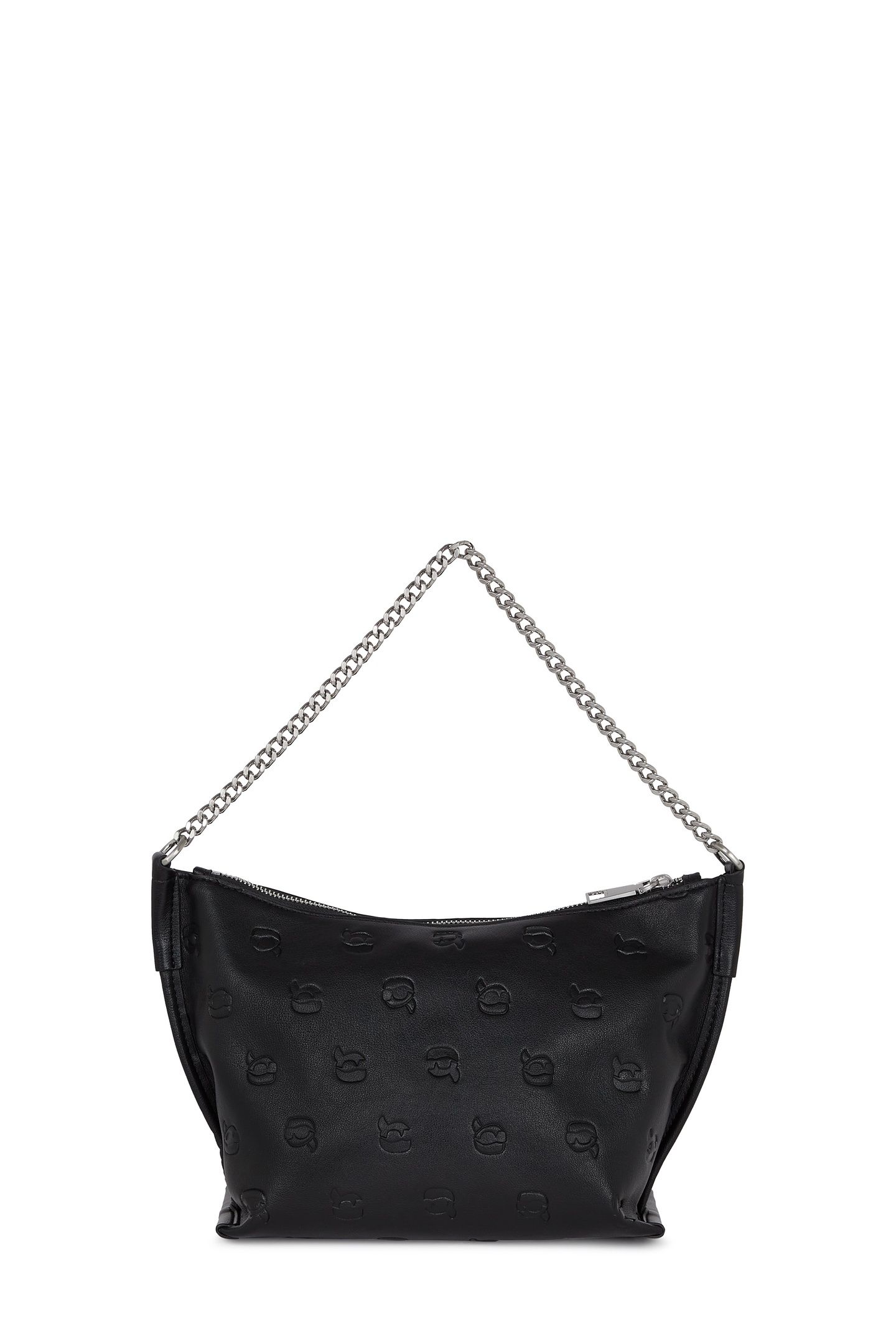 IKON MONOGRAM ZIP SHOULDER BAG AOP TONAL BLACK 2