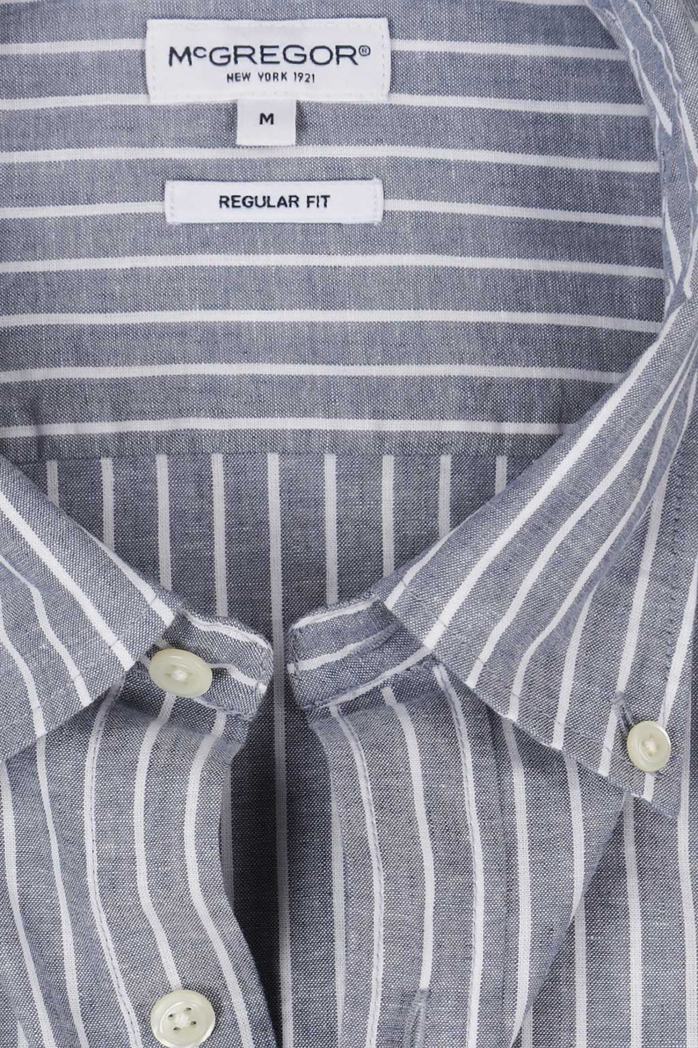 COTTON/LINNEN STRIPE SHIRTS INDIGO 5