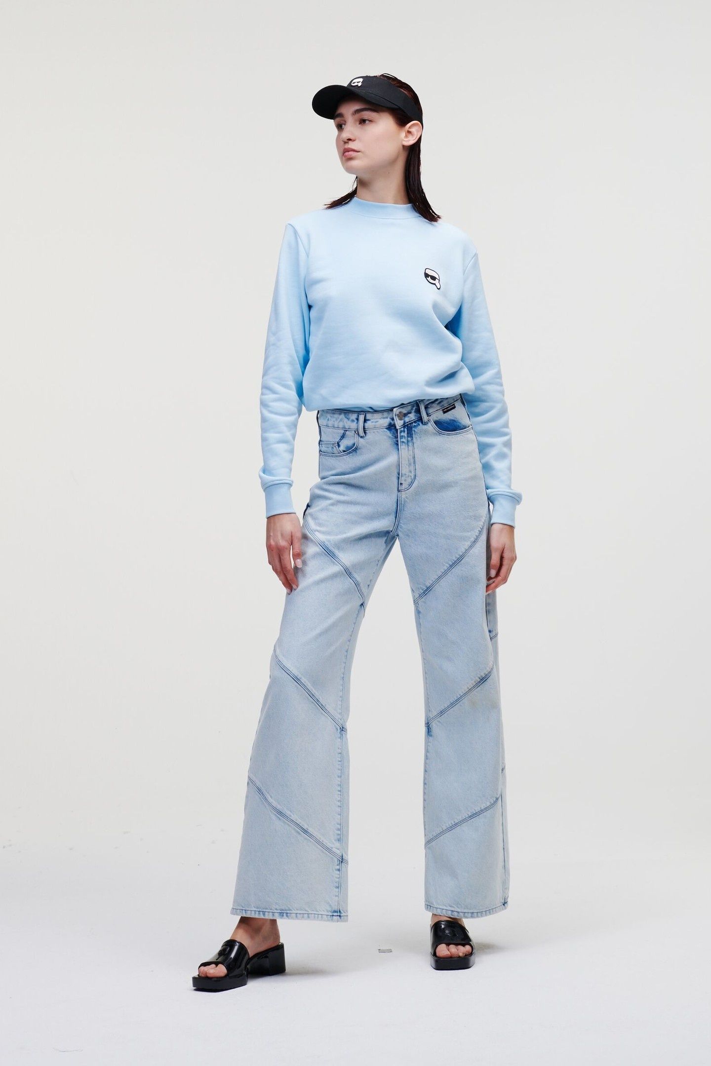 WIDE LEG DENIM PANTS LIGHT BLUE DENIM 6
