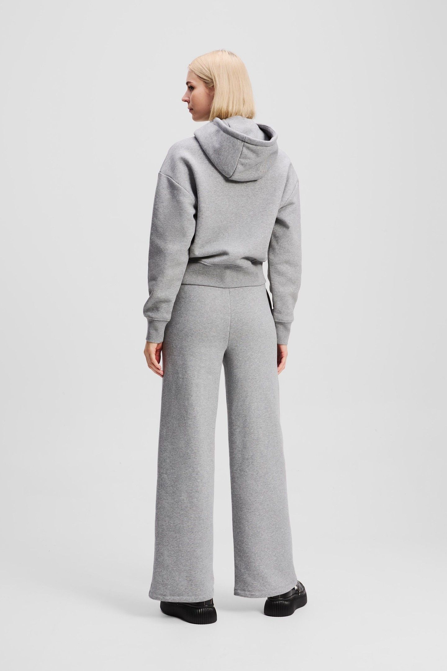 IKON WIDE LEG SWEATPANTS LIGHT GREY MELANGE 2