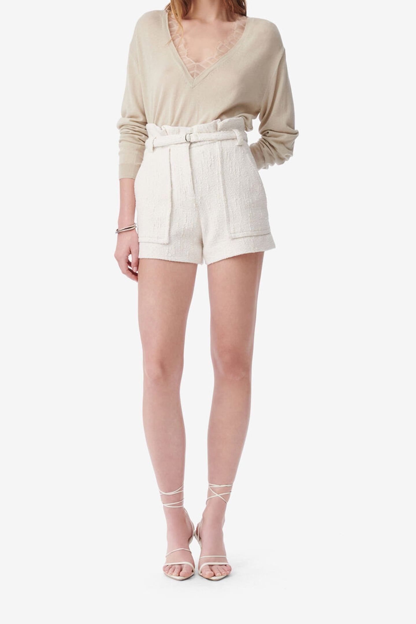 VANAY SHORT ECRU/WHITE 1