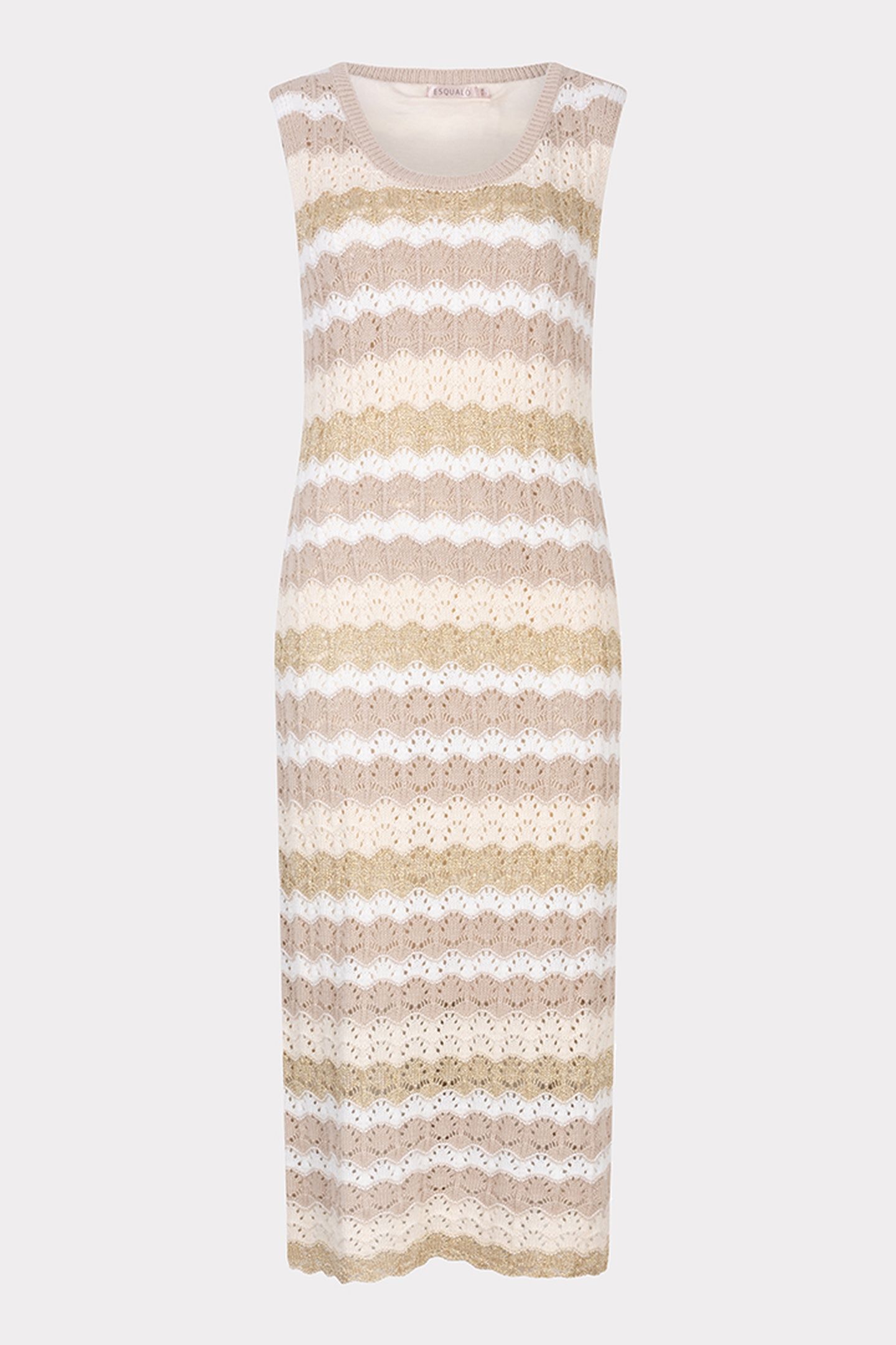 DRESS AJOUR STRIPE KNIT PRINT 5