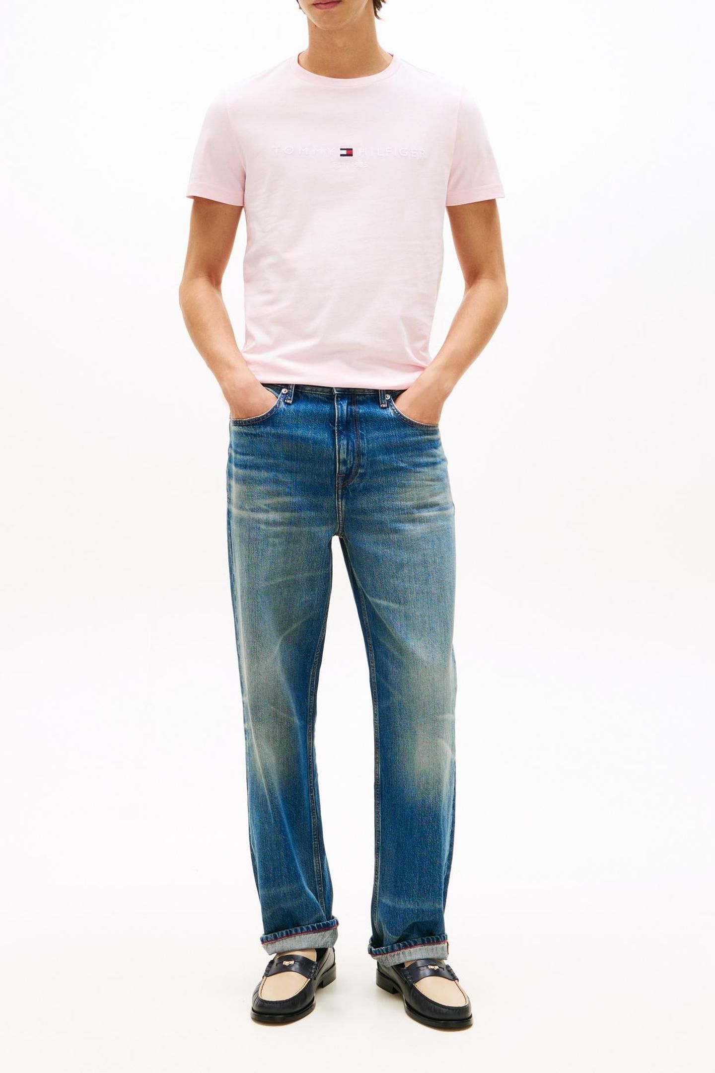 TOMMY LOGO TEE PINK LILY 2