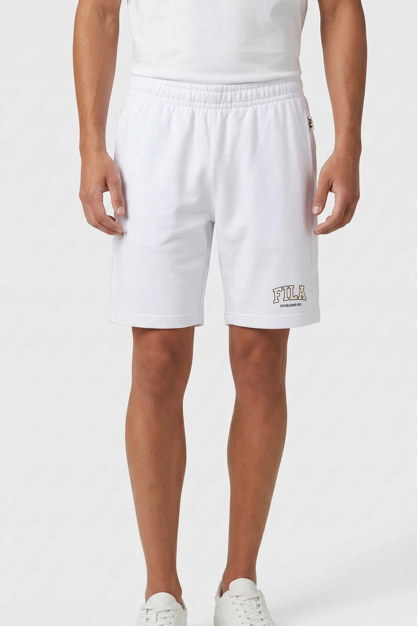 RIFREDI REGULAR GRAPHIC SWEAT SHORTS BRIGHT WHITE 1