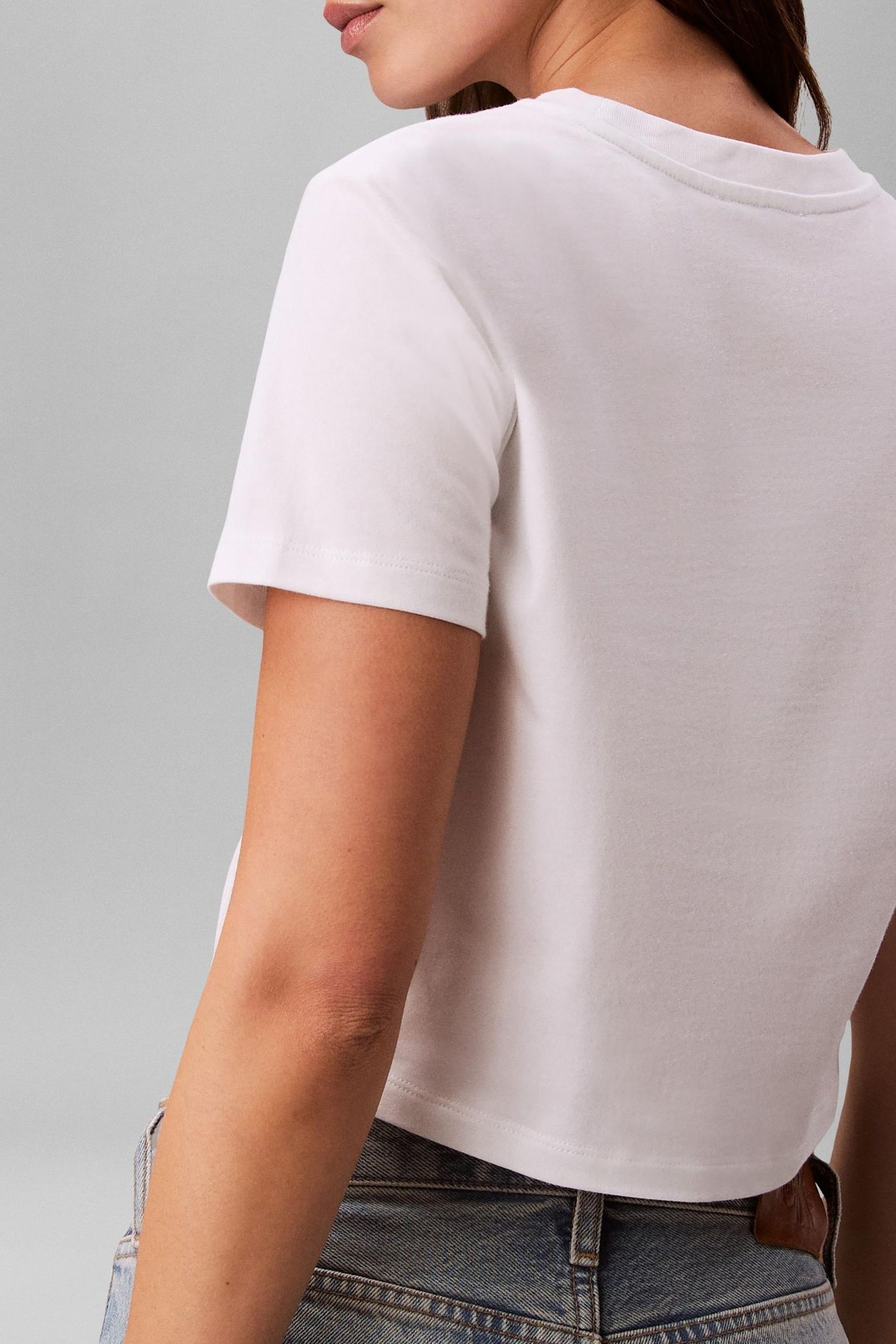 SS LOGO CROPPED TEE BRIGHT WHITE 5