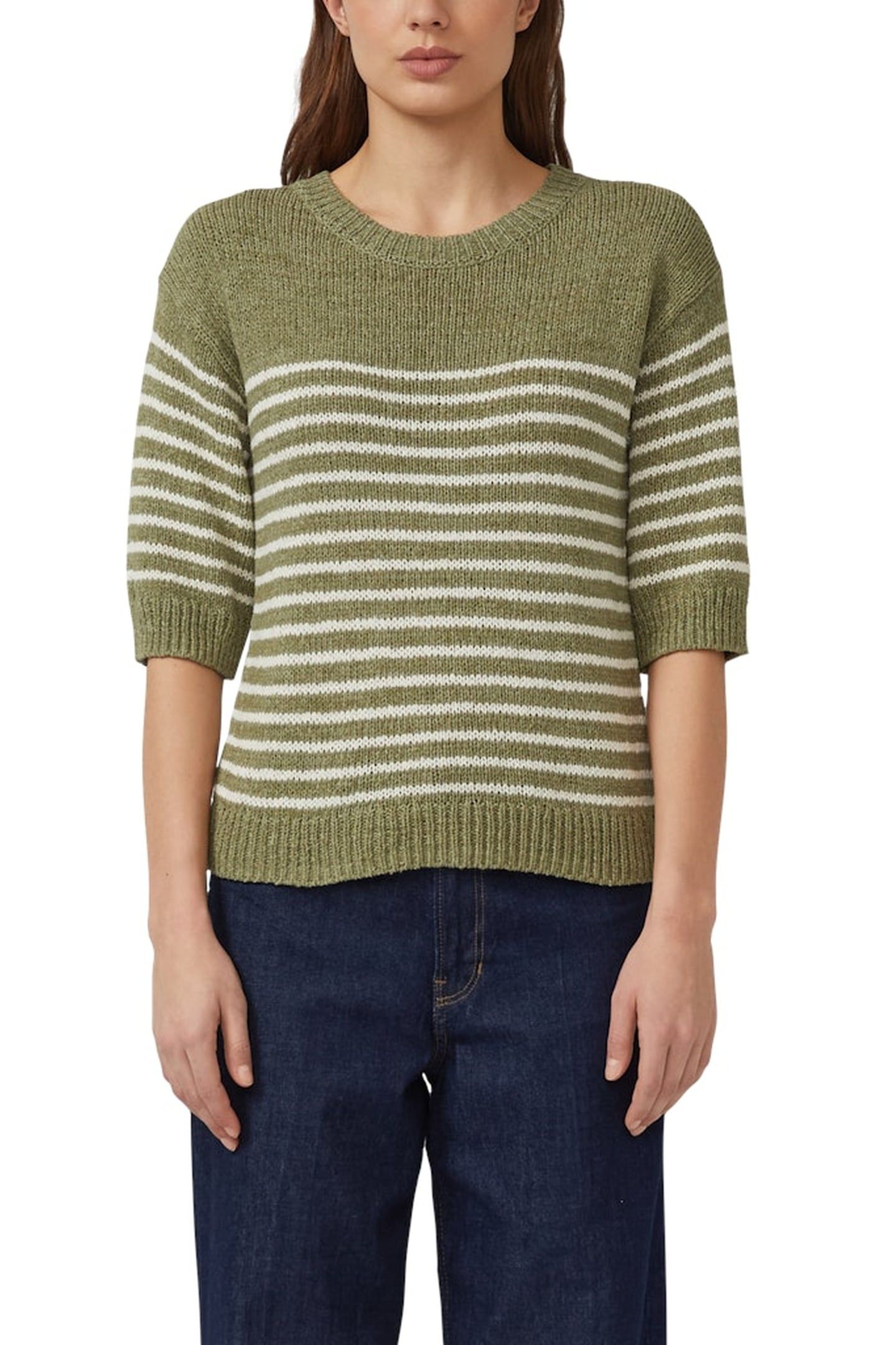 S.OLIVER PULLOVER SHORTSLEEVE DARK GREEN 1