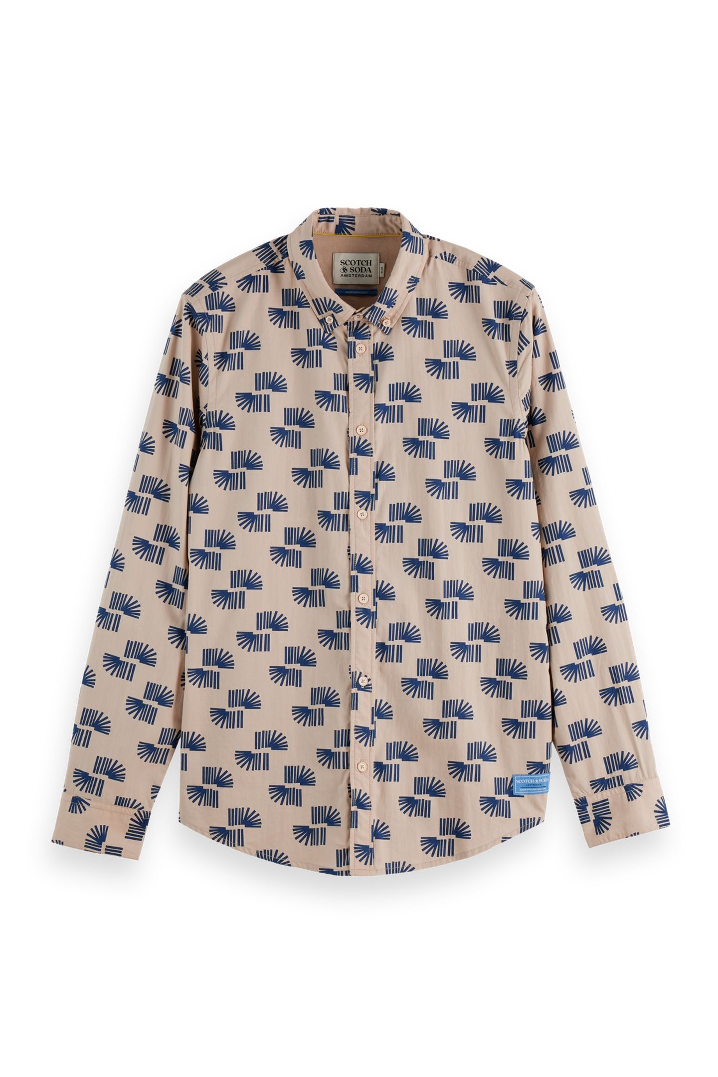 SLIM-FIT MICRO ALL-OVER PRINTED SHIRT ART DEPT RAYS DITSY PL 1