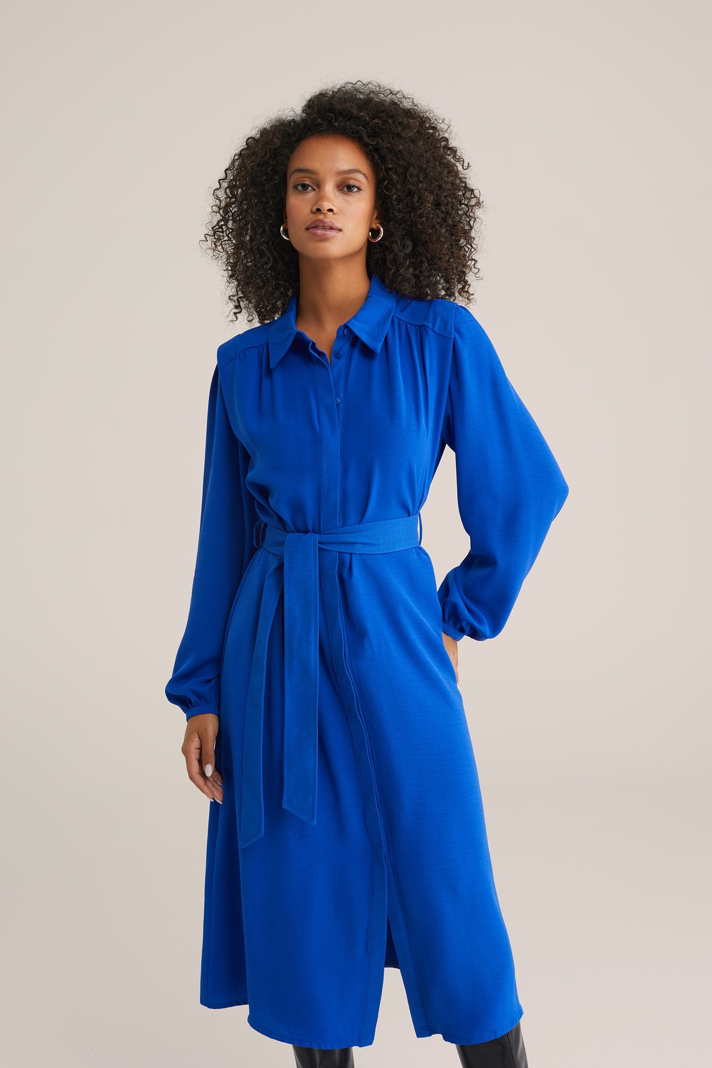 DRESS MID LENGTH COBALT BLUE 2