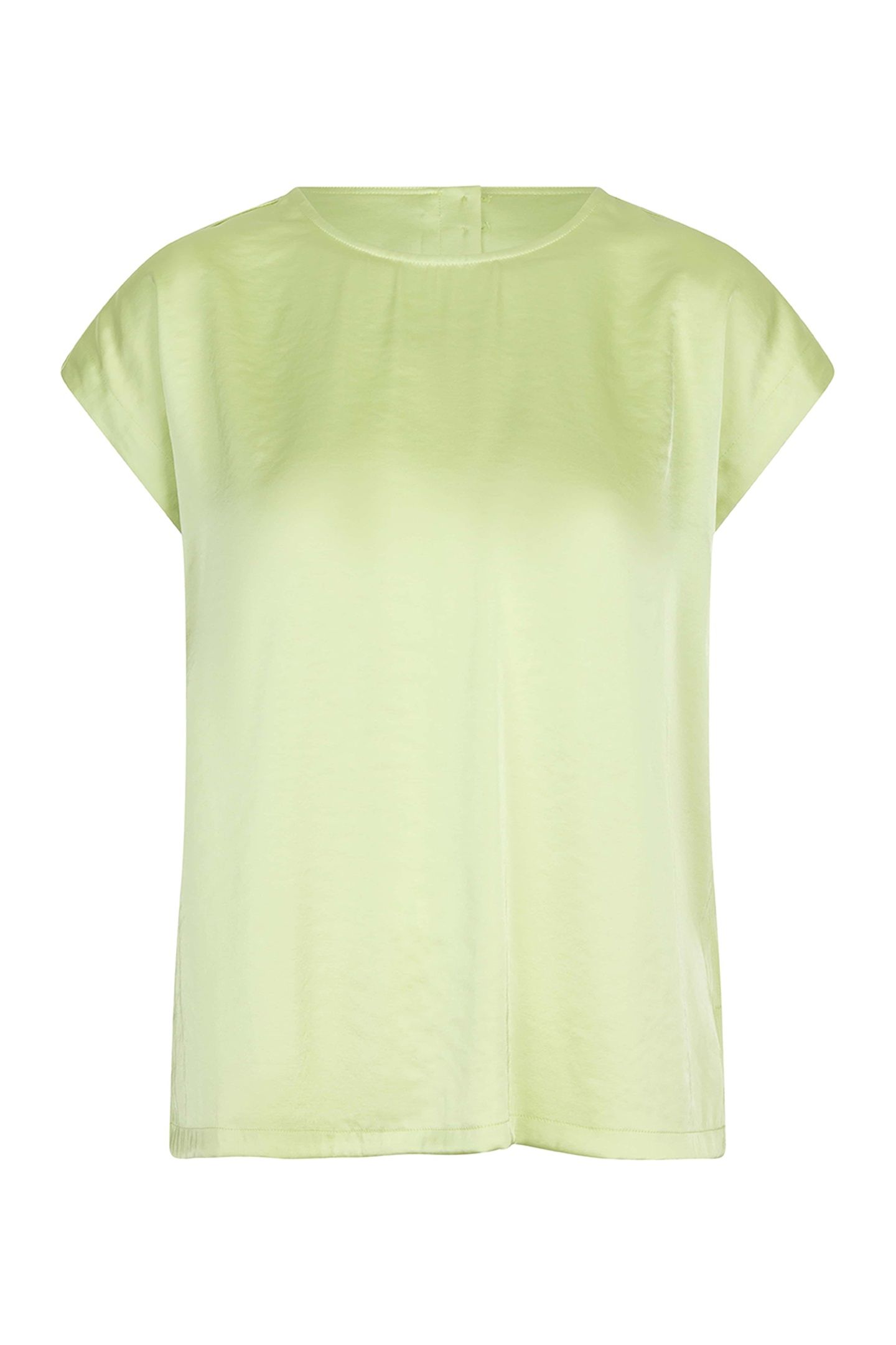BLOUSE R-NECK SATIN LOOK APPLE GREEN 4
