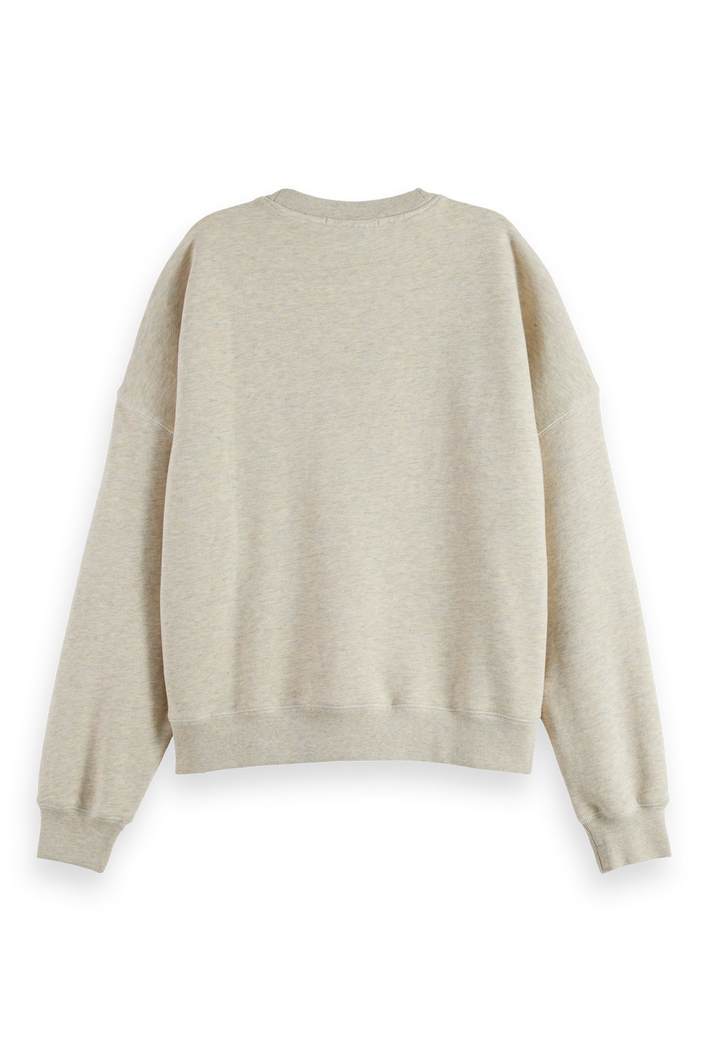 WASHED OVERSIZED FIT SWEATSHIRT WITH GRAPHIC ECRU MELANGE 5