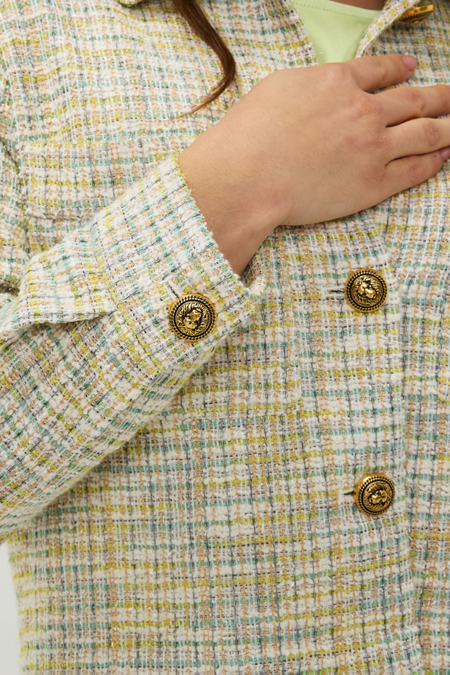 JACKET TWEED FANCY BUTTON MULTI COLOR 6