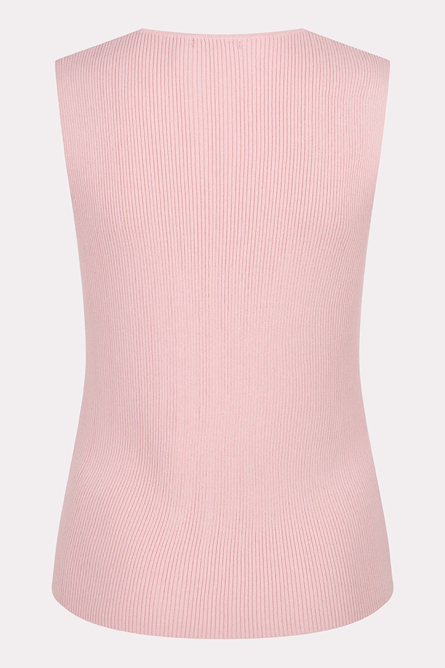 TOP SLV/LSS V-NECK BUTTONS LIGHT PINK 5