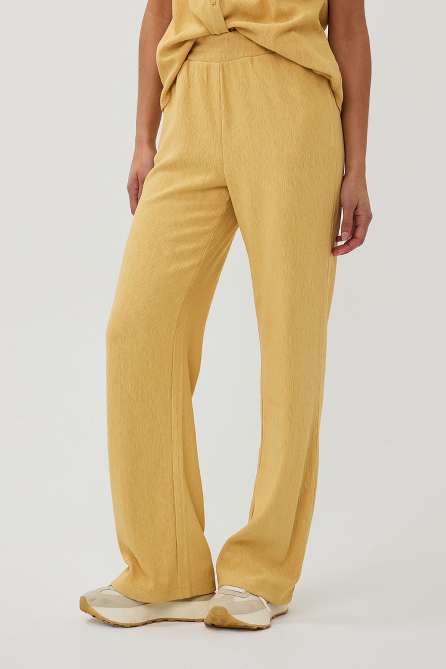 TROUSERS FANCY CRINKLE YELLOW 1