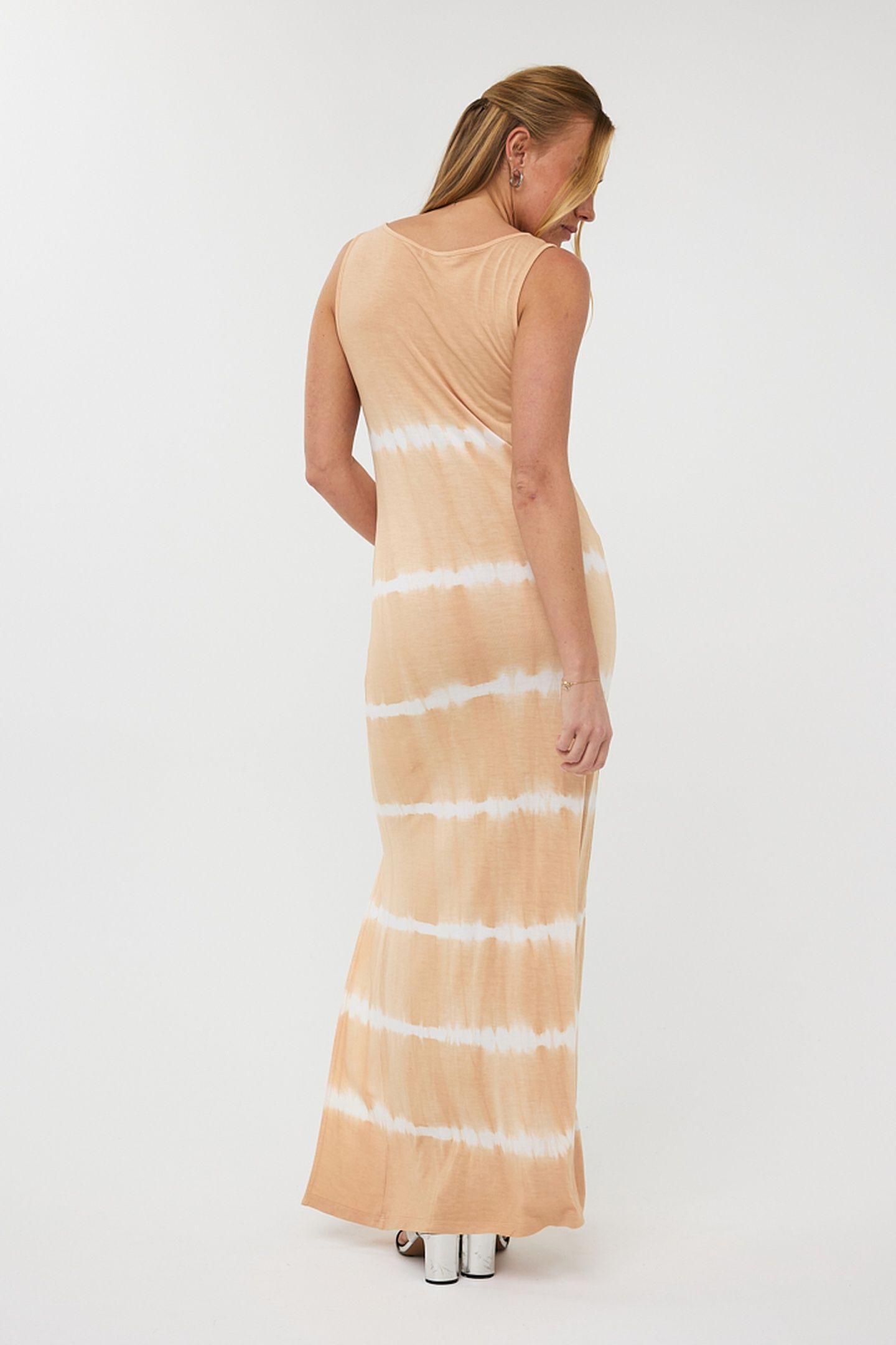 DRESS LONG SPLIT TIE DYE SAND 4
