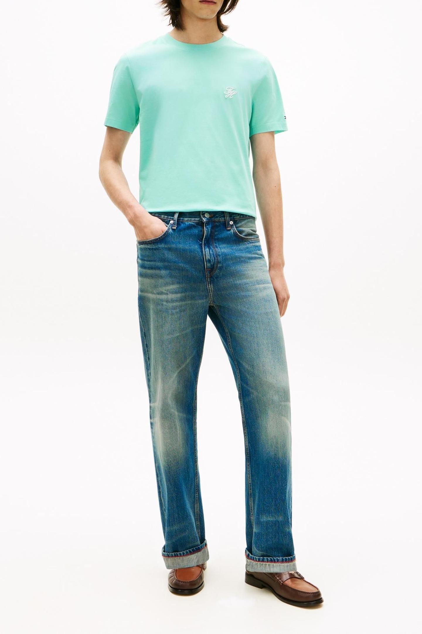 SCRIPT MONOGRAM T-SHIRT ARCTIC AQUA 2