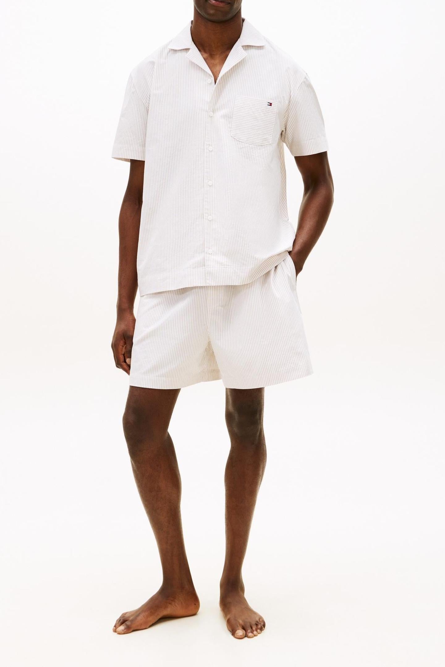 SS WOVEN SHORT SET CARAMEL OXFORD 1