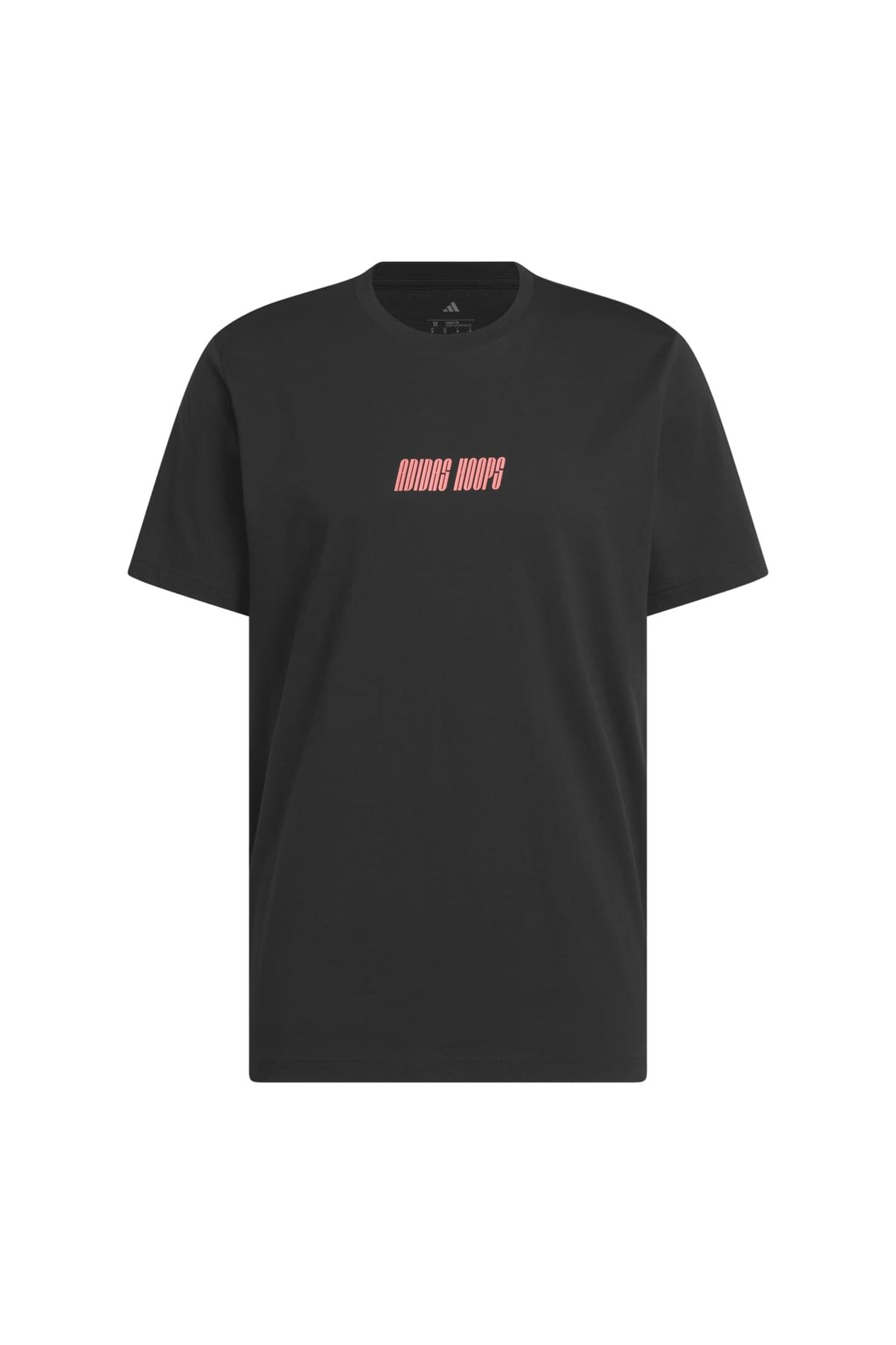 UNISEX PERFORMANCE ADIDAS HOOPS GRAPHIC TEE BLACK 4