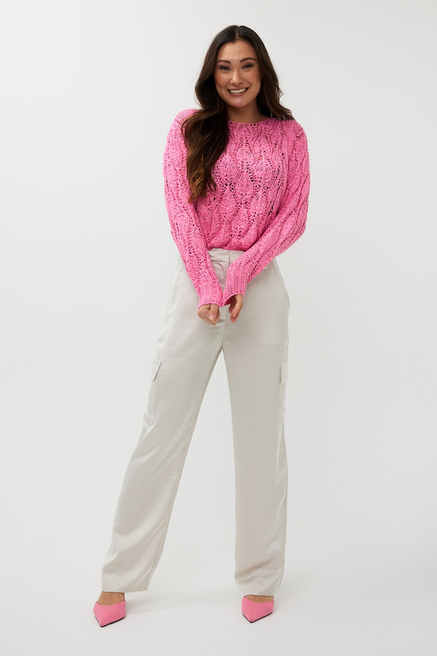 SWEATER CABLE TAPE YARN ROSE 1