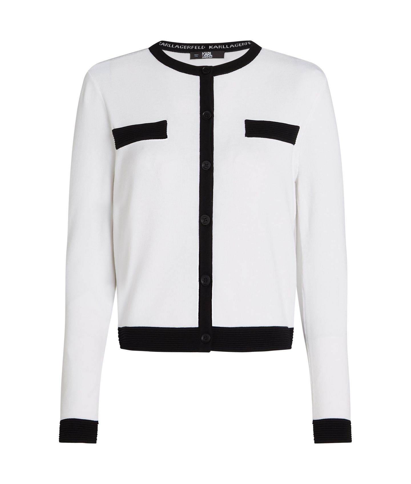 CLASSIC LSLV CARDIGAN WHITE 1