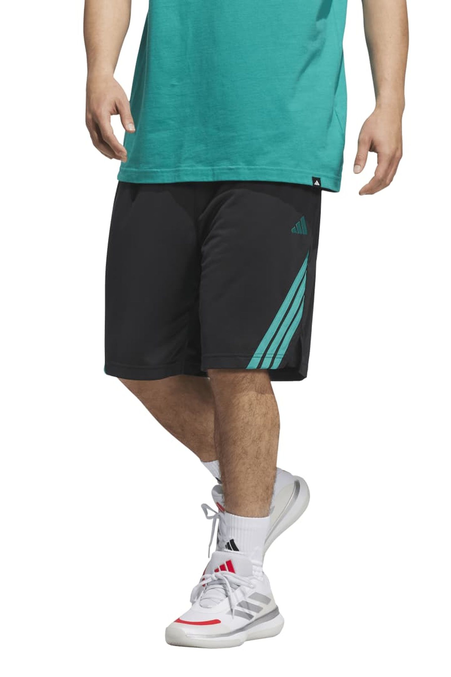 UNISEX PERFORMANCE LEGENDS 3-STRIPES BASKETBALL SHORTS BLACK 1