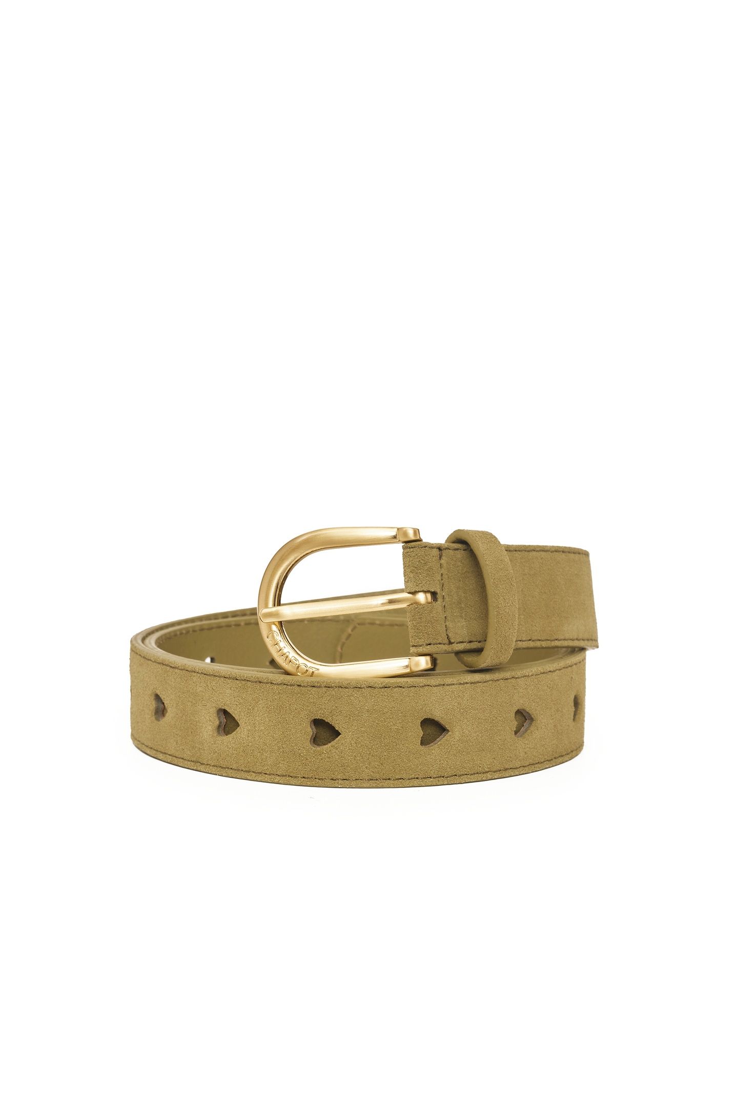 CUT IT OUT HEART BELT MARTINI OLIVE 1