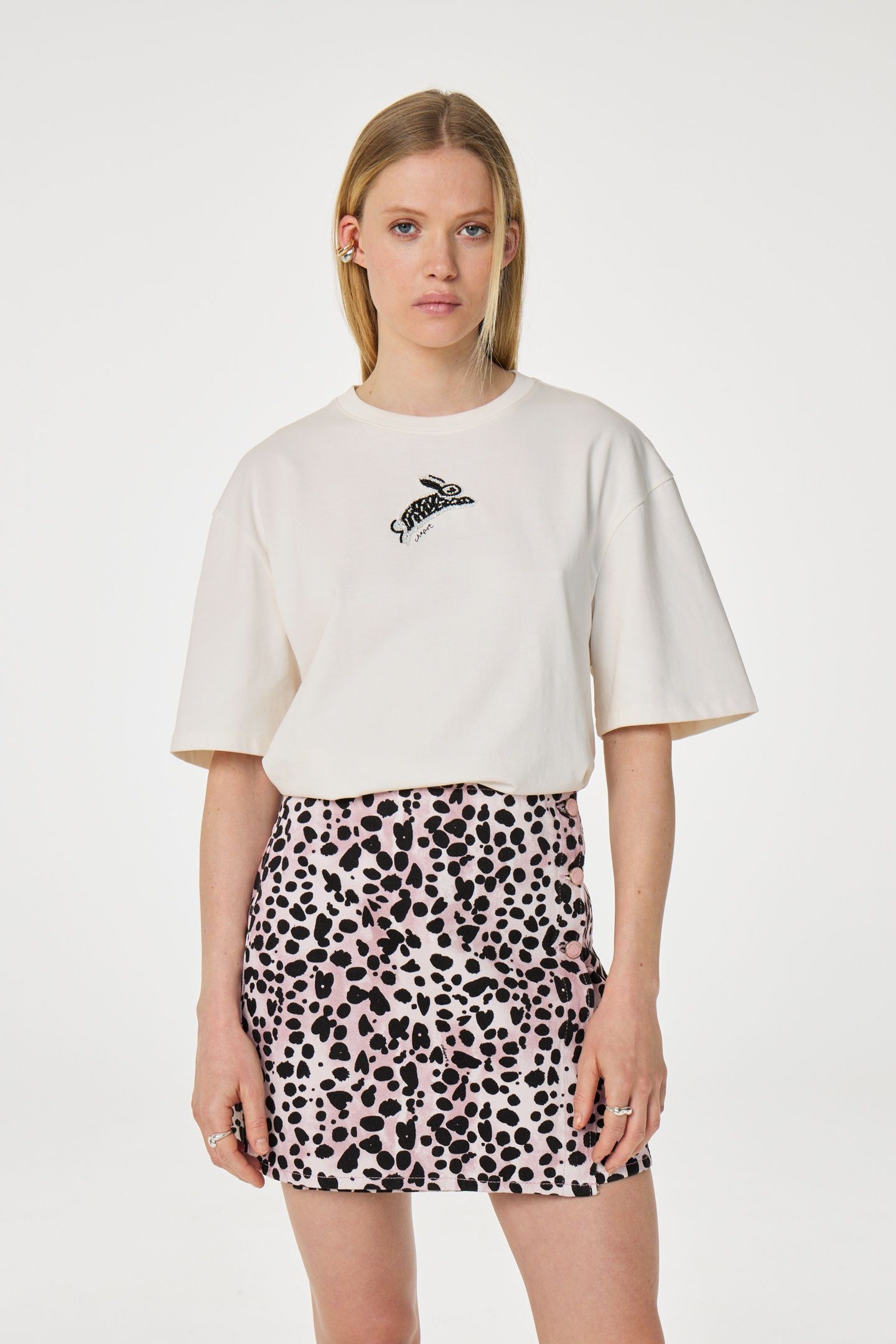 BENJA T-SHIRT COSY WHITE/PINK 1