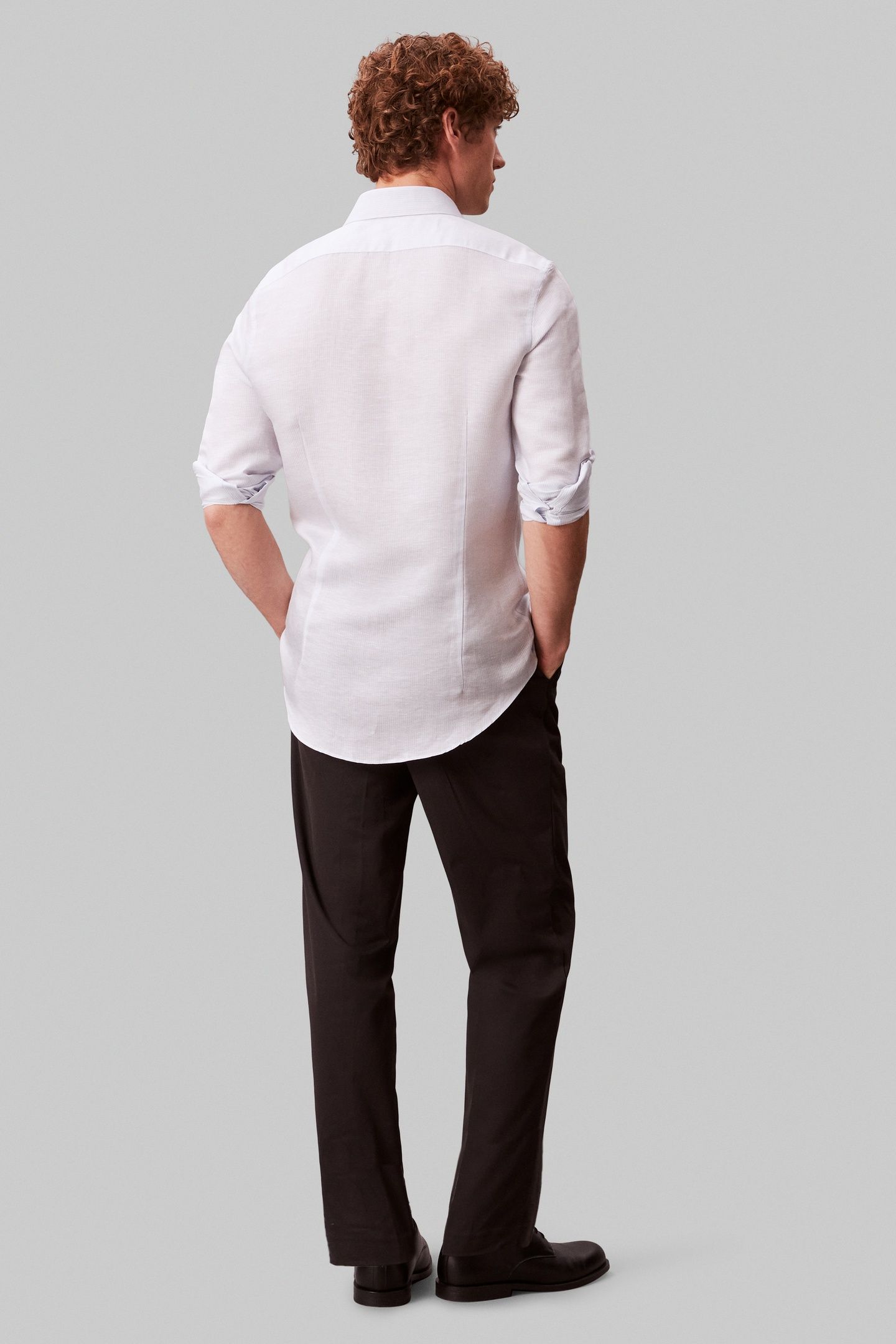 SLIM REF LINEN SHIRT BLUE MULTI 3