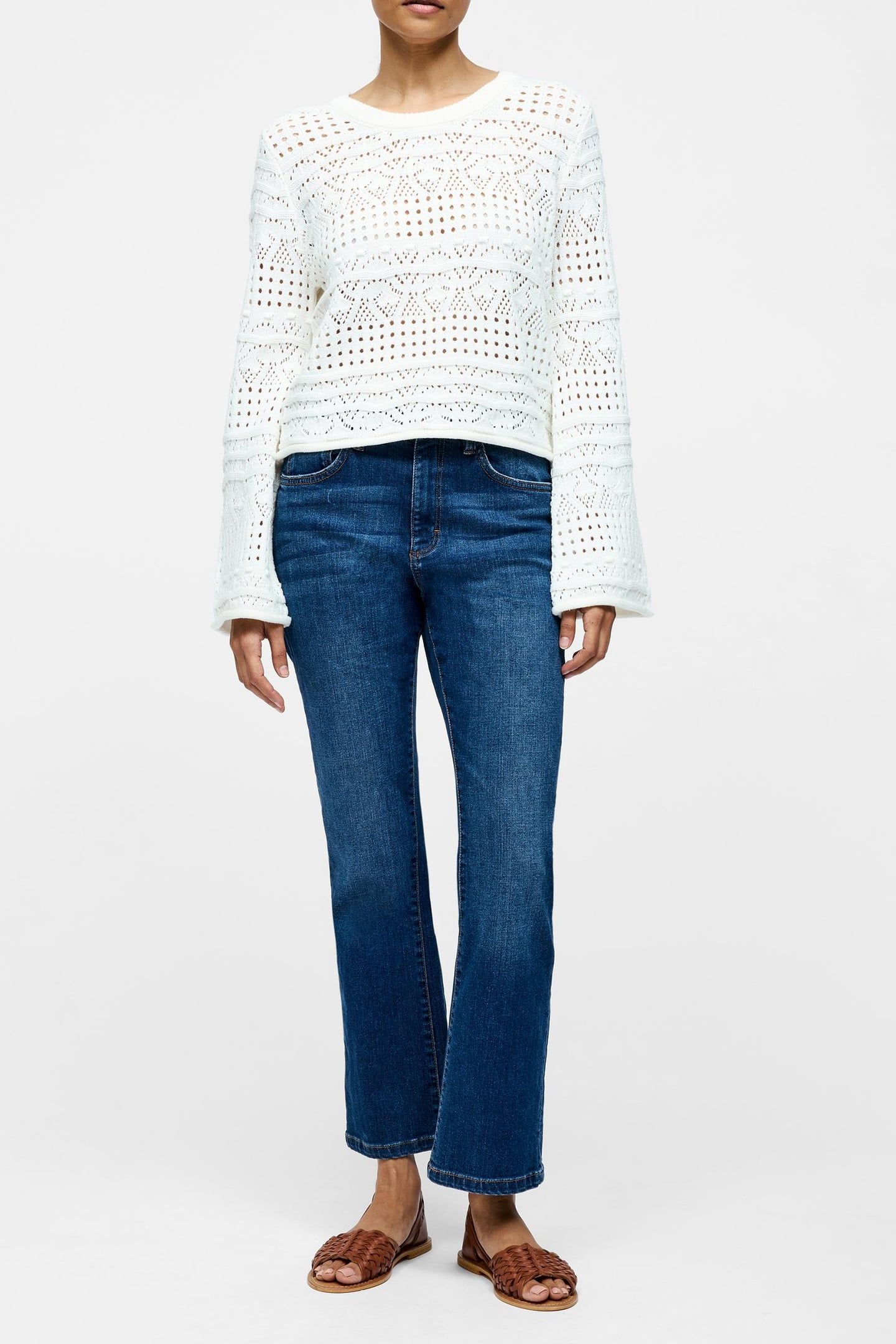 CROCHET BOBBLE KNIT SUMMER WHITE 3