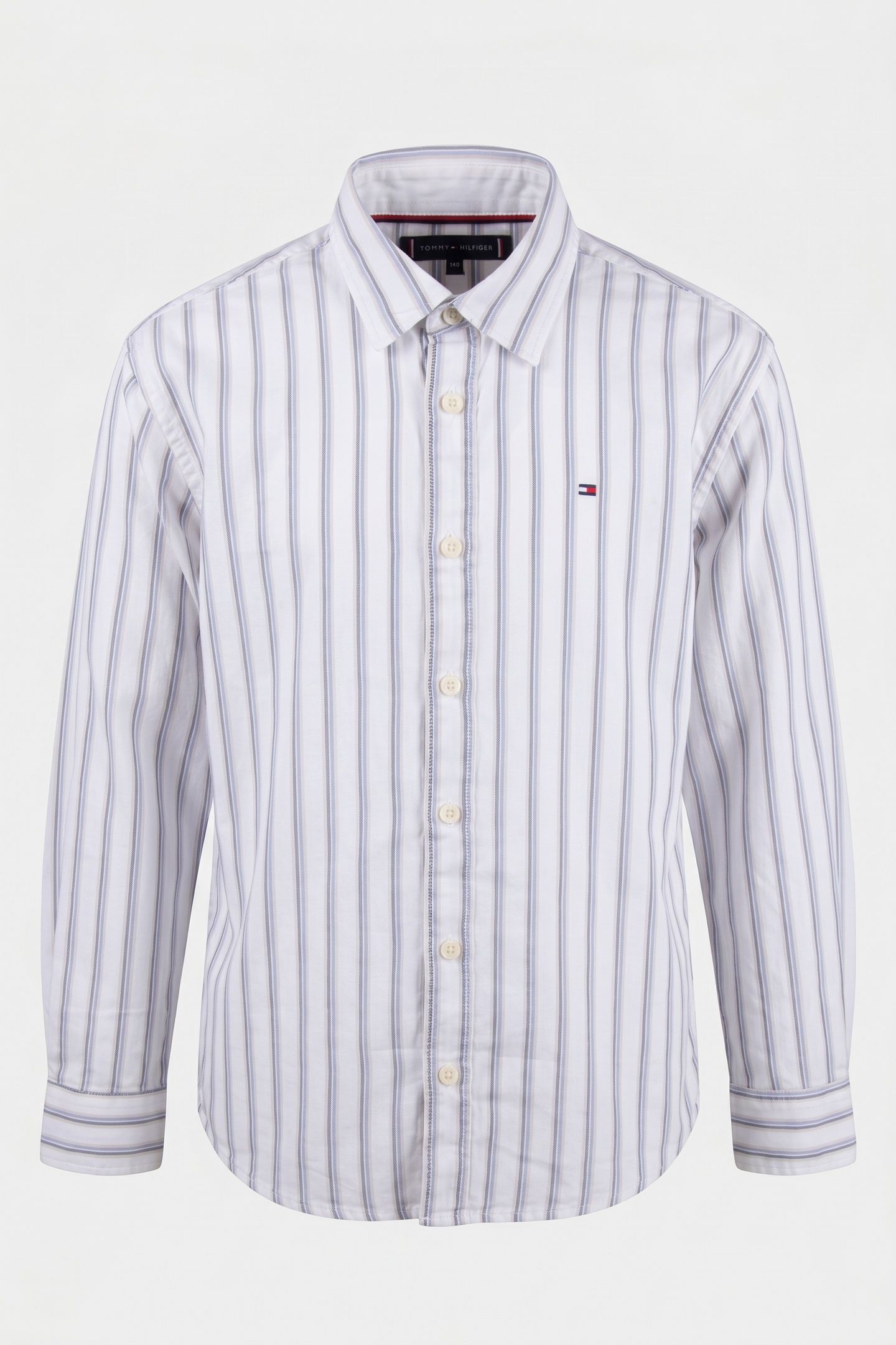 BOYS FLEX STRIPE SHIRT WHITE STRIPE 2