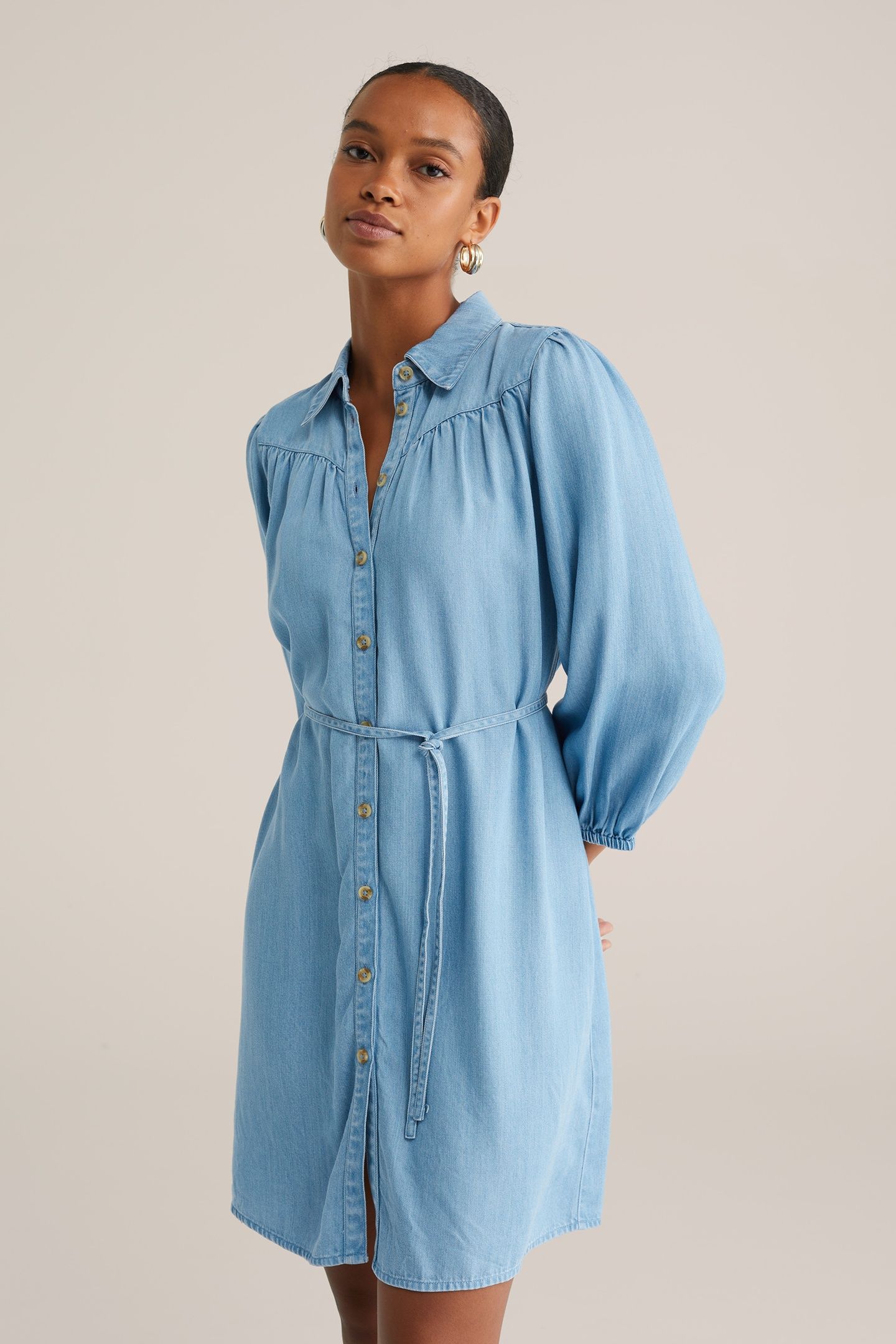 DRESS MID LENGTH LIGHT BLUE 3