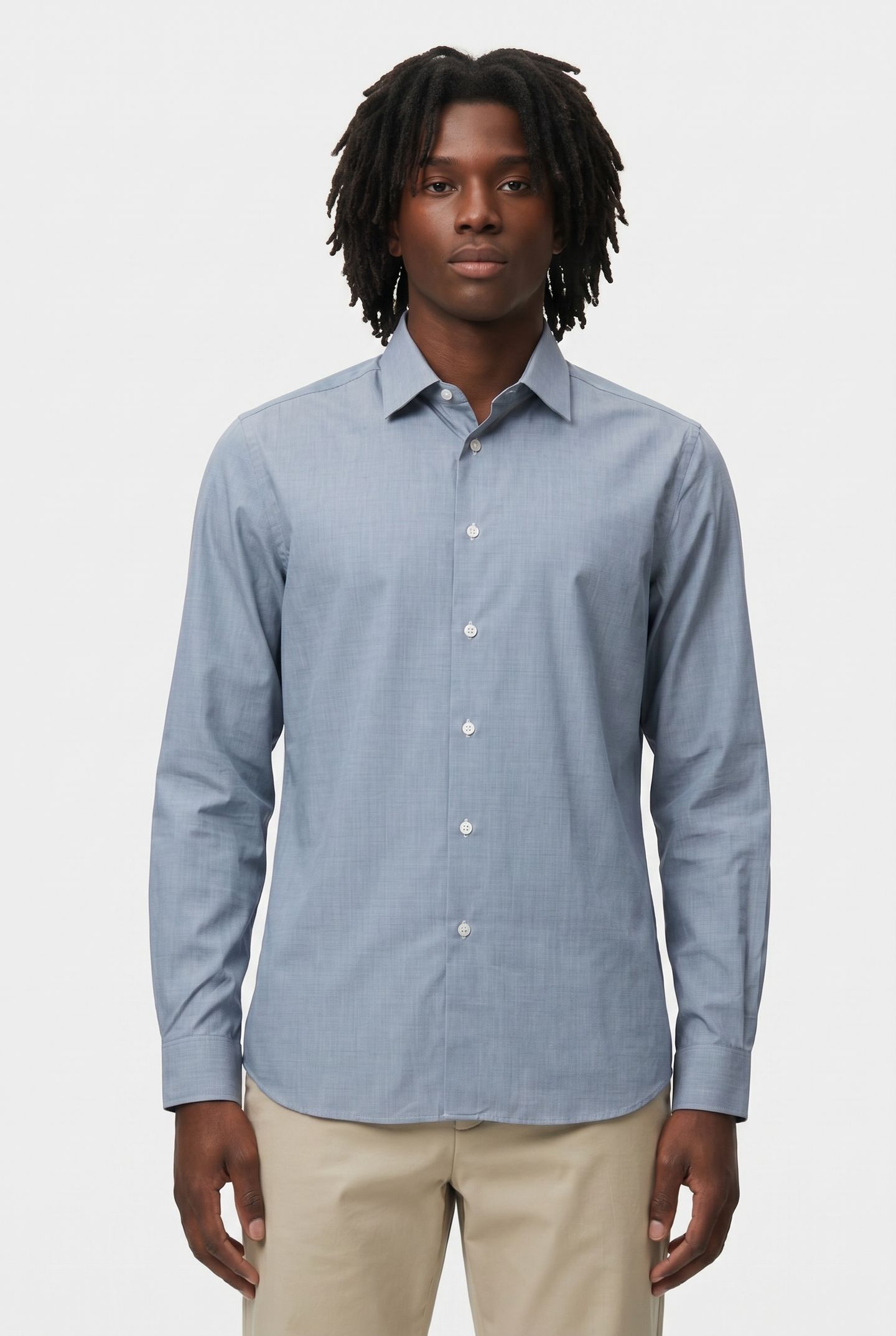 S/C TAILORED FIT SHIRT BOTTLE GREEN 1