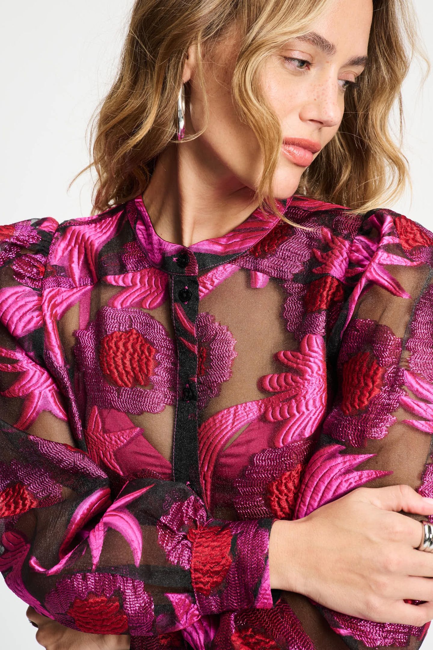 BLOUSE - SPLASHING FIREWORKS ORGANZA 6