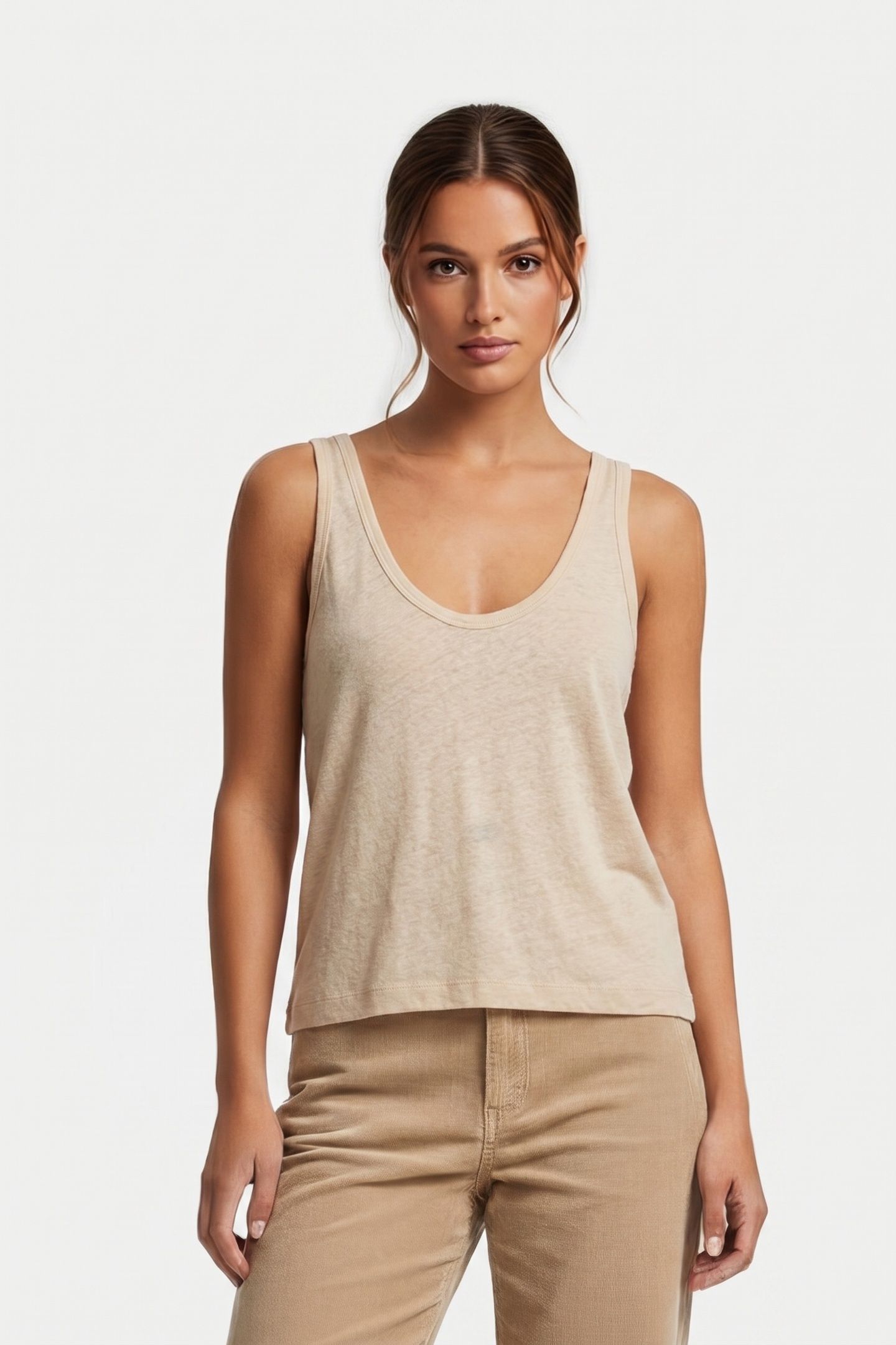PA DINO LINEN TANK BEIGE 1