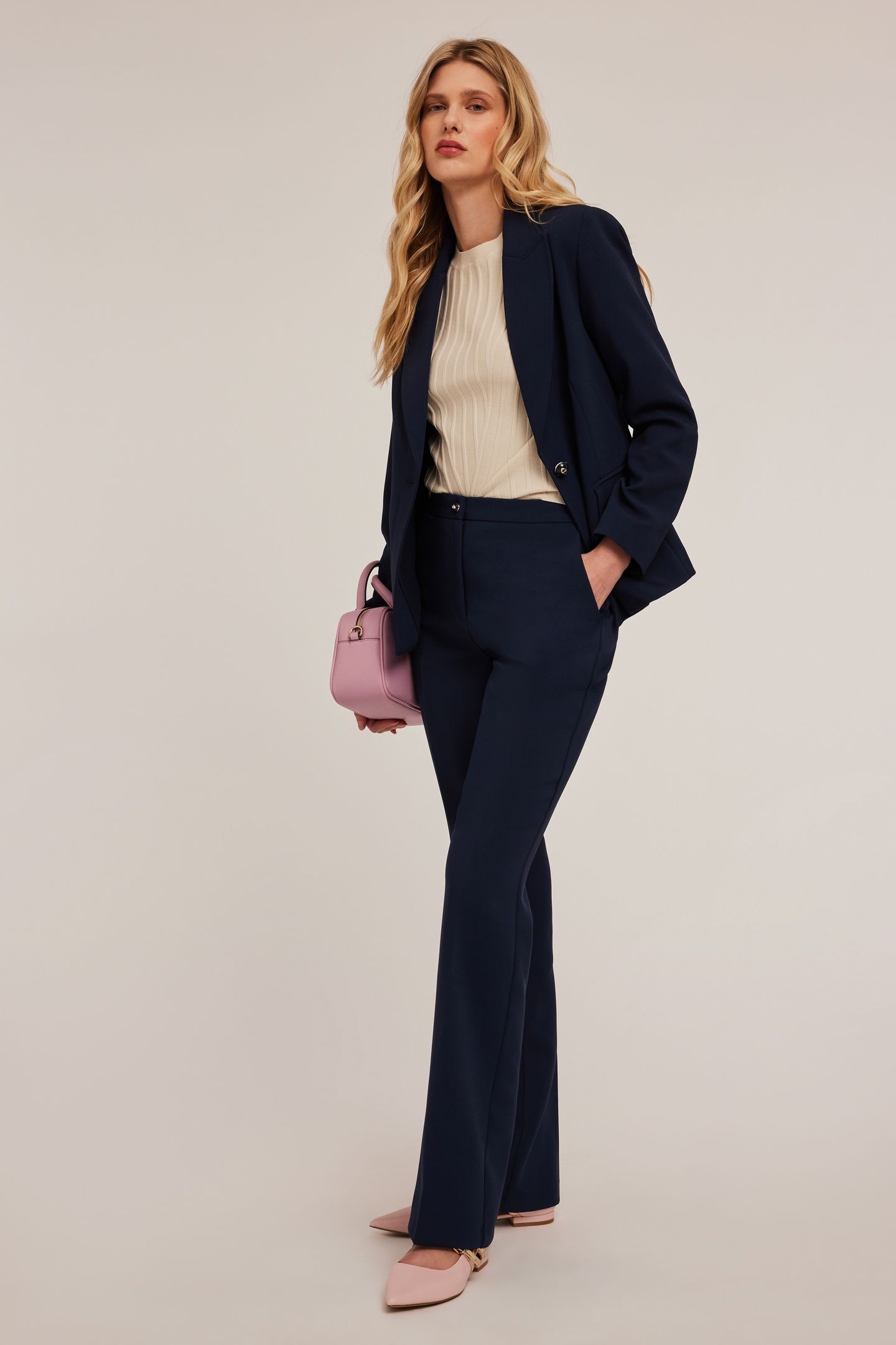 PALAZZO TROUSERS WITH IRONED CREASE BLUE 3