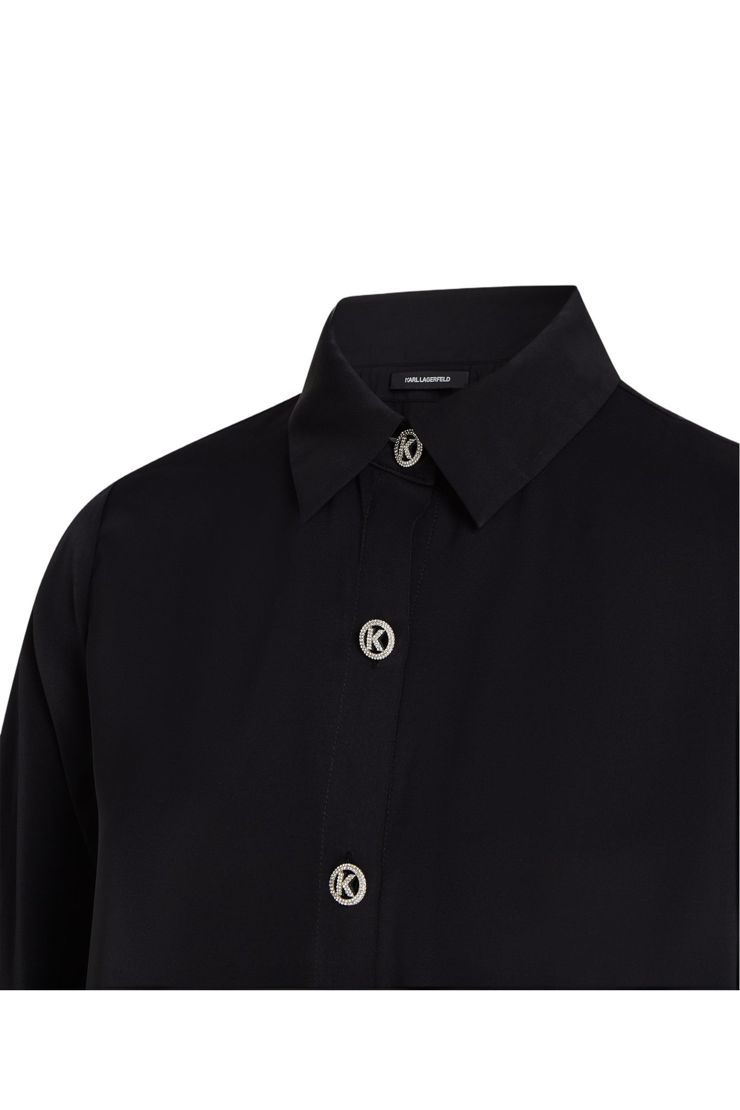 K BUTTONS PLEATED MINI DRESS BLACK 2