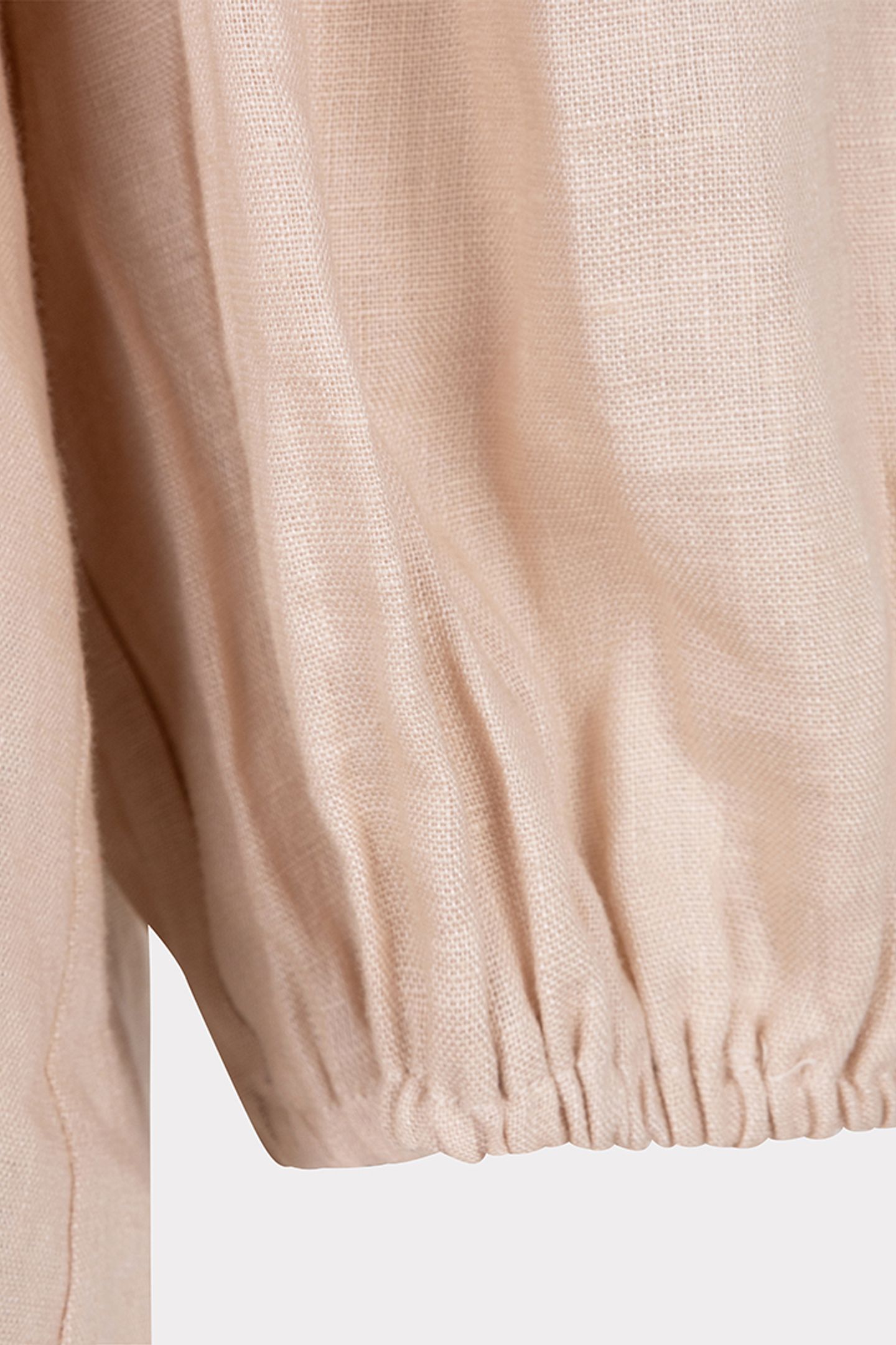 BLOUSE R-NECK LINEN SAND 3