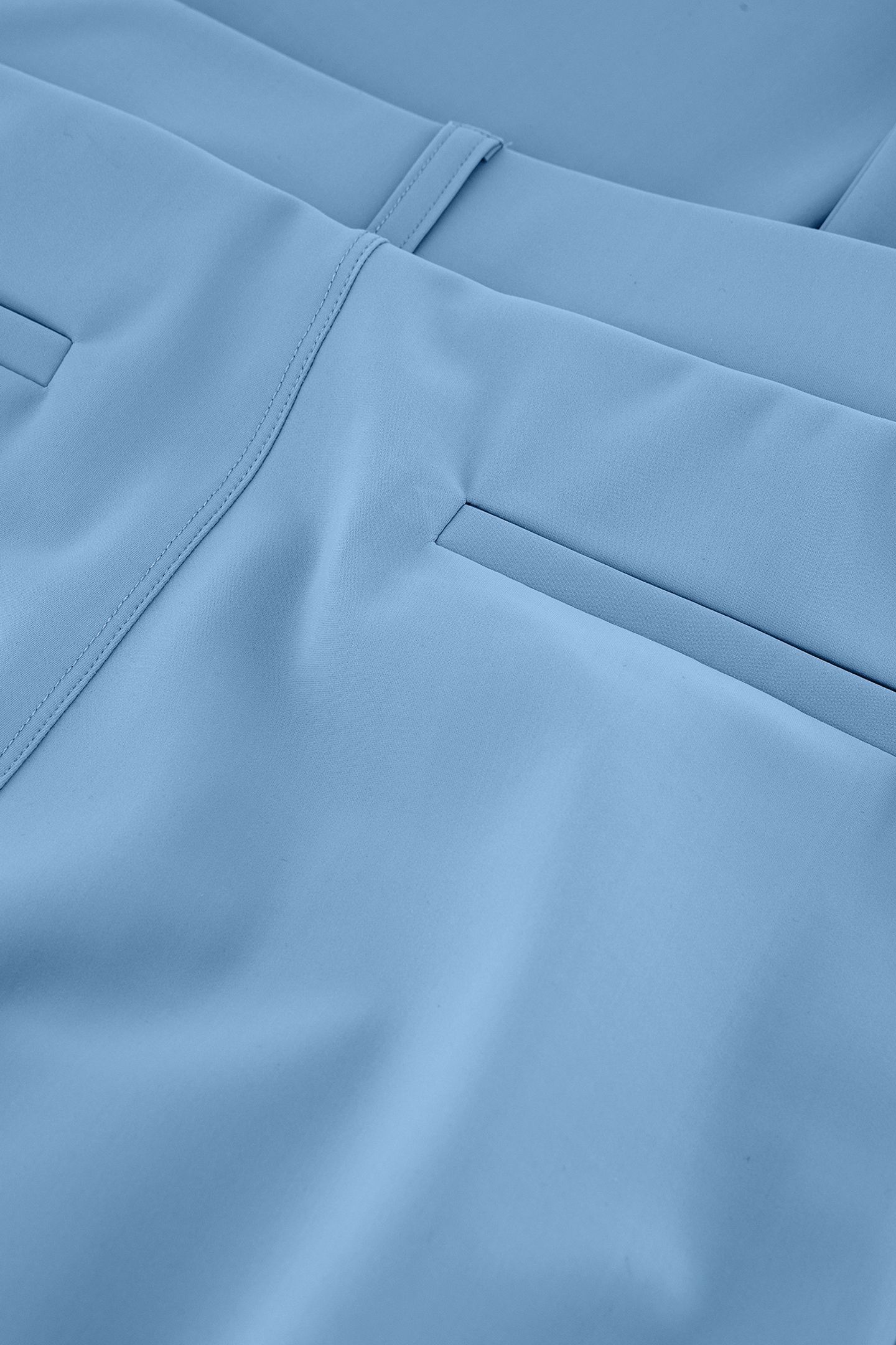 FLAIR LONG BONDED TROUSERS MID BLUE 6