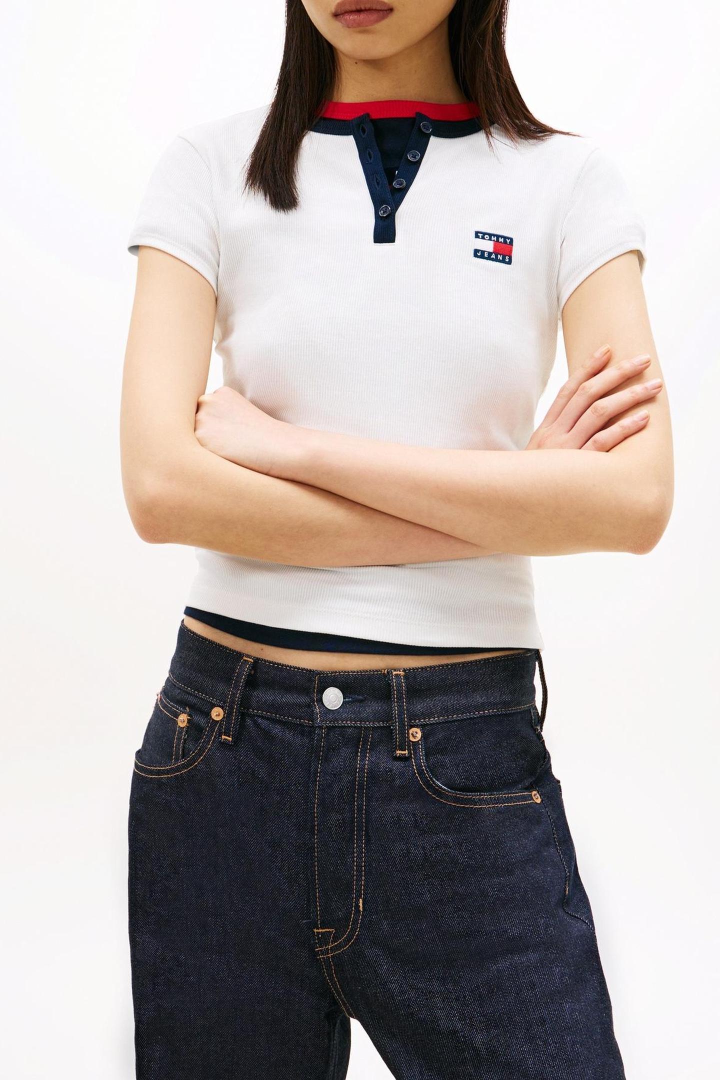 TJW SLIM HENLEY BADGE ECRU 1