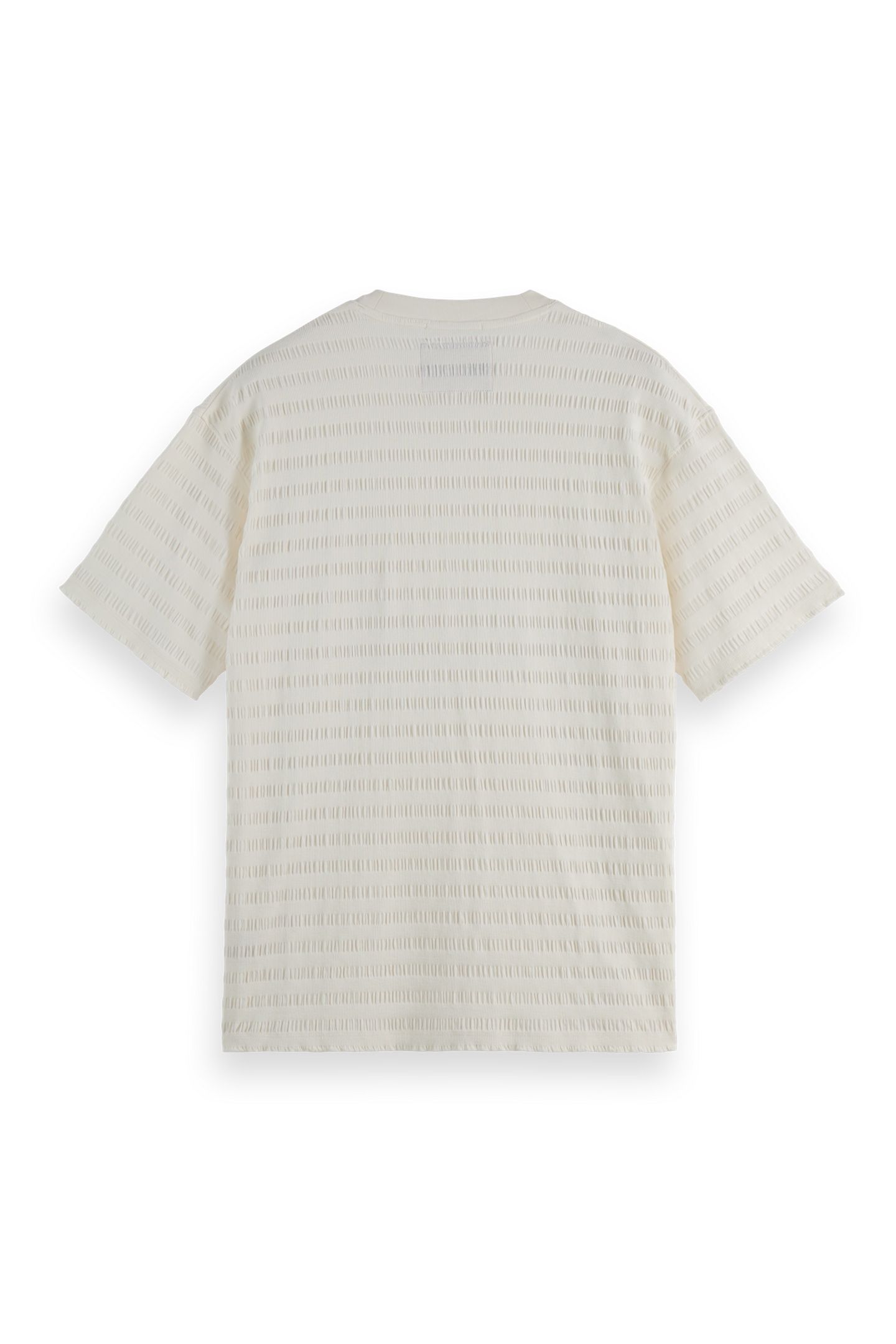RELAXED-FIT HORIZONAL TEXTURED T-SHIRT EGGNOG 2