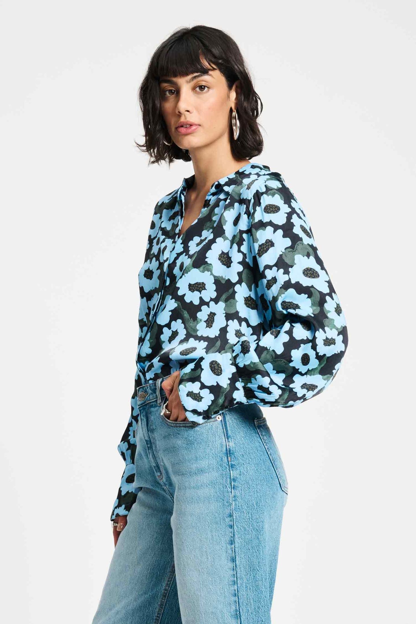 BLOUSE - WILD FLOWERS BLUE 3