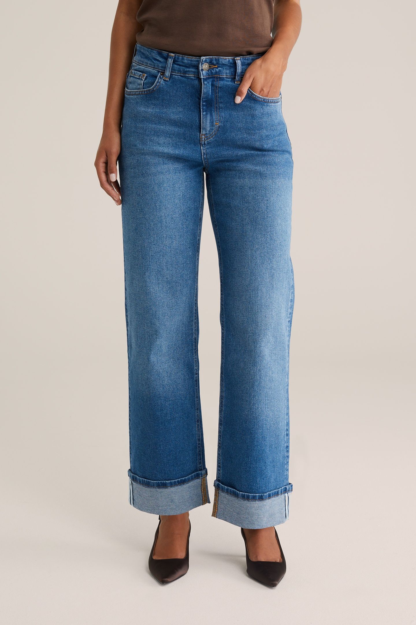 5-POCKET HIGH RISE DARK BLUE 1