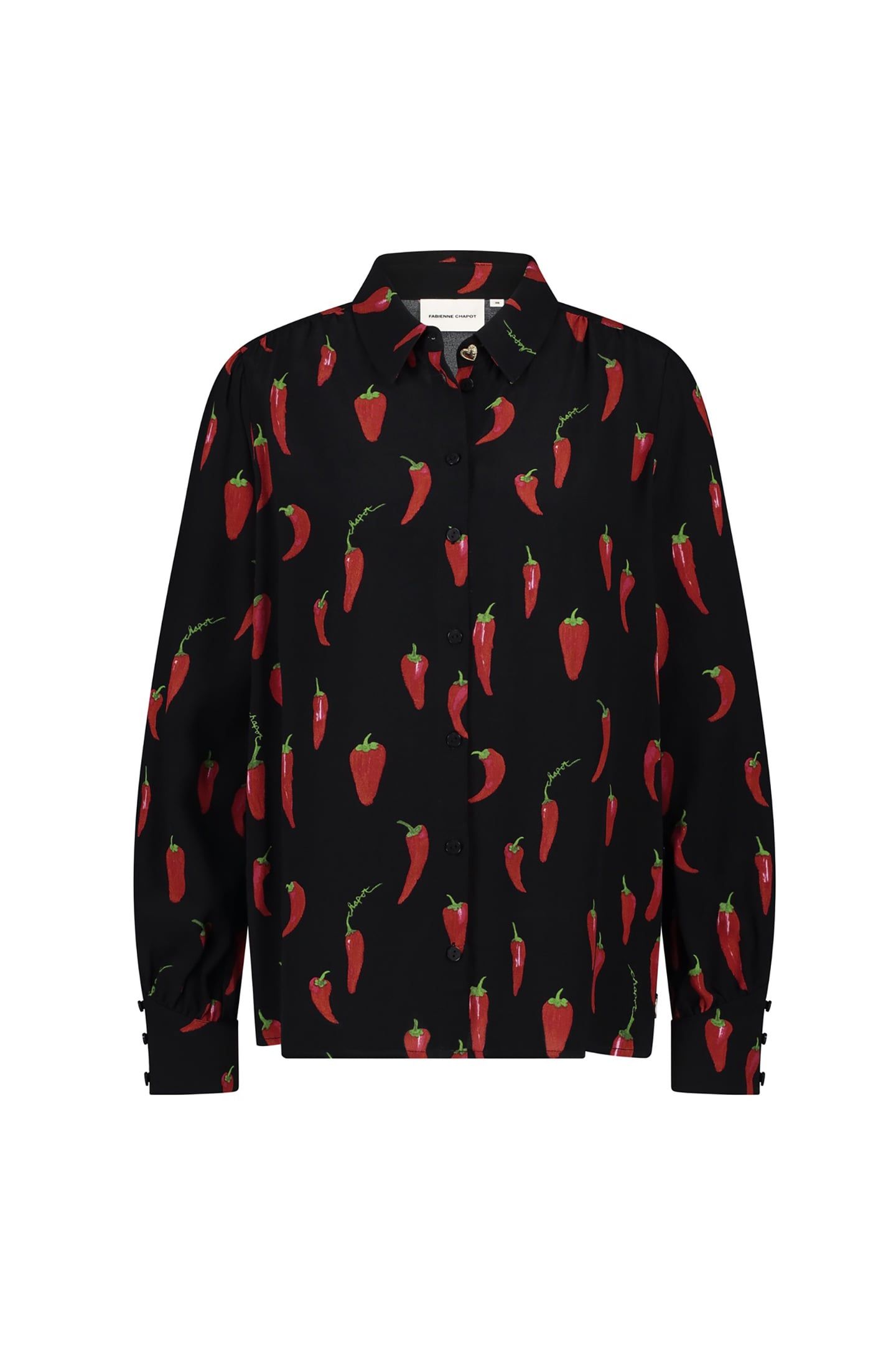 COCO BLOUSE BLACK/RED HOT CHILLI 4