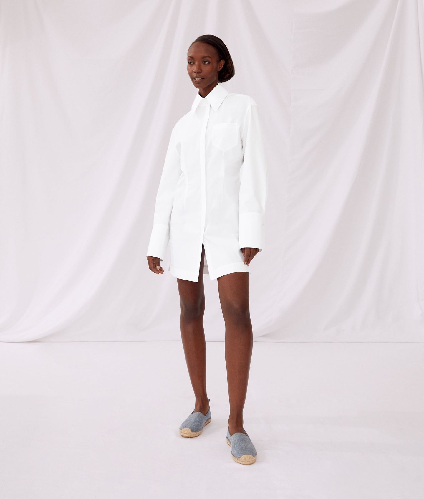 KLXAV POPLIN SHIRTDRESS WHITE 1
