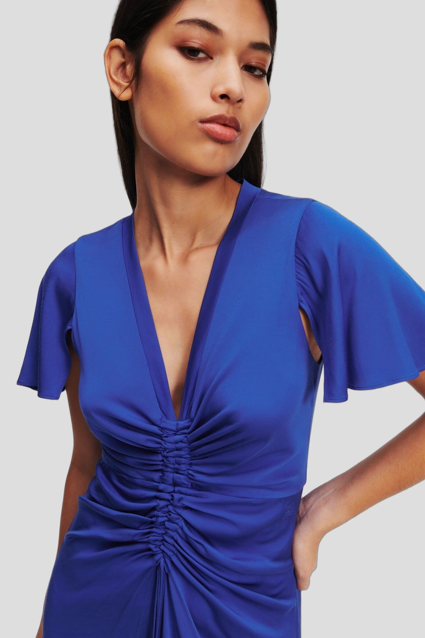ROUCHED MAXI DRESS DAZZLING BLUE 6