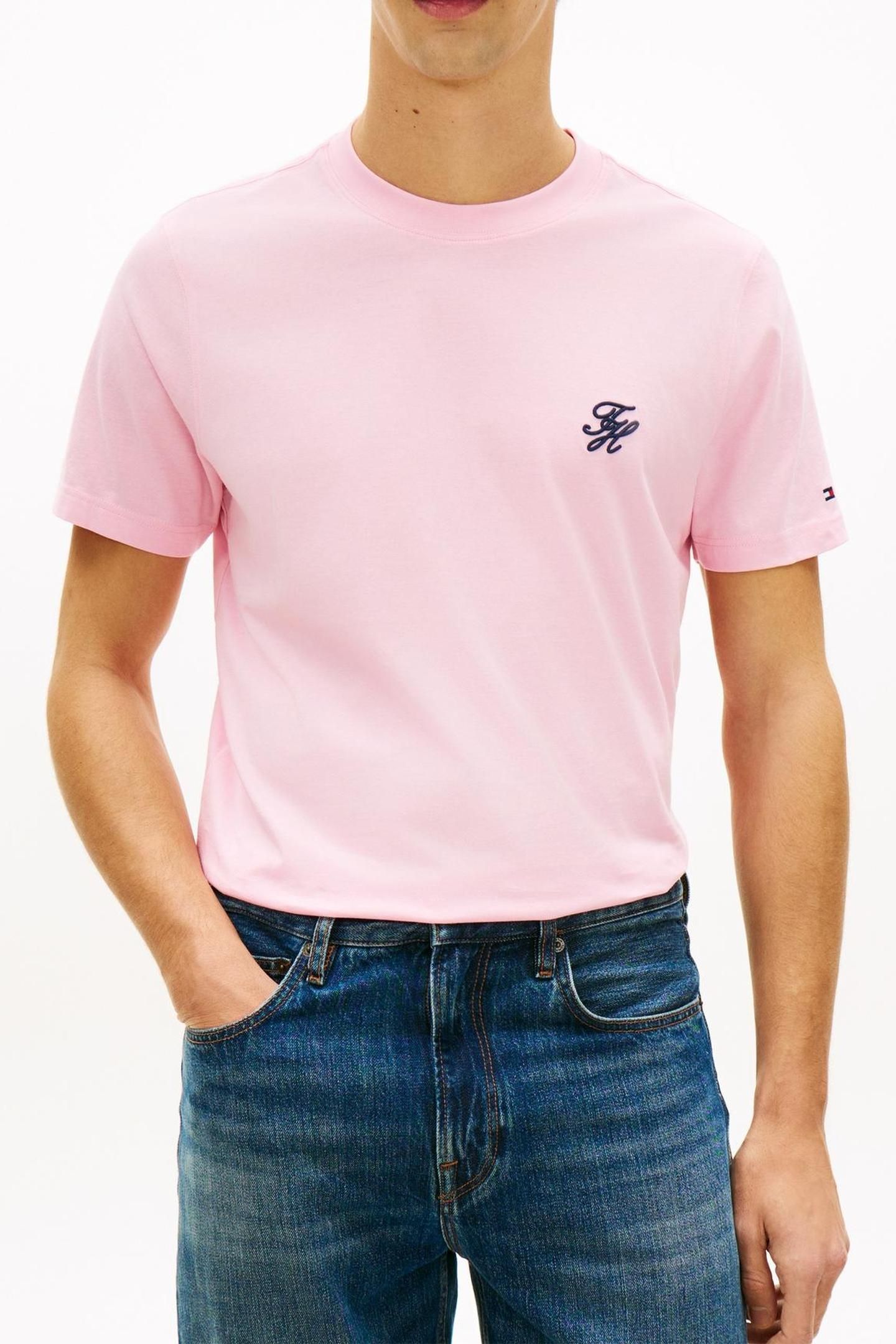 SCRIPT MONOGRAM T-SHIRT CLASSIC PINK 1