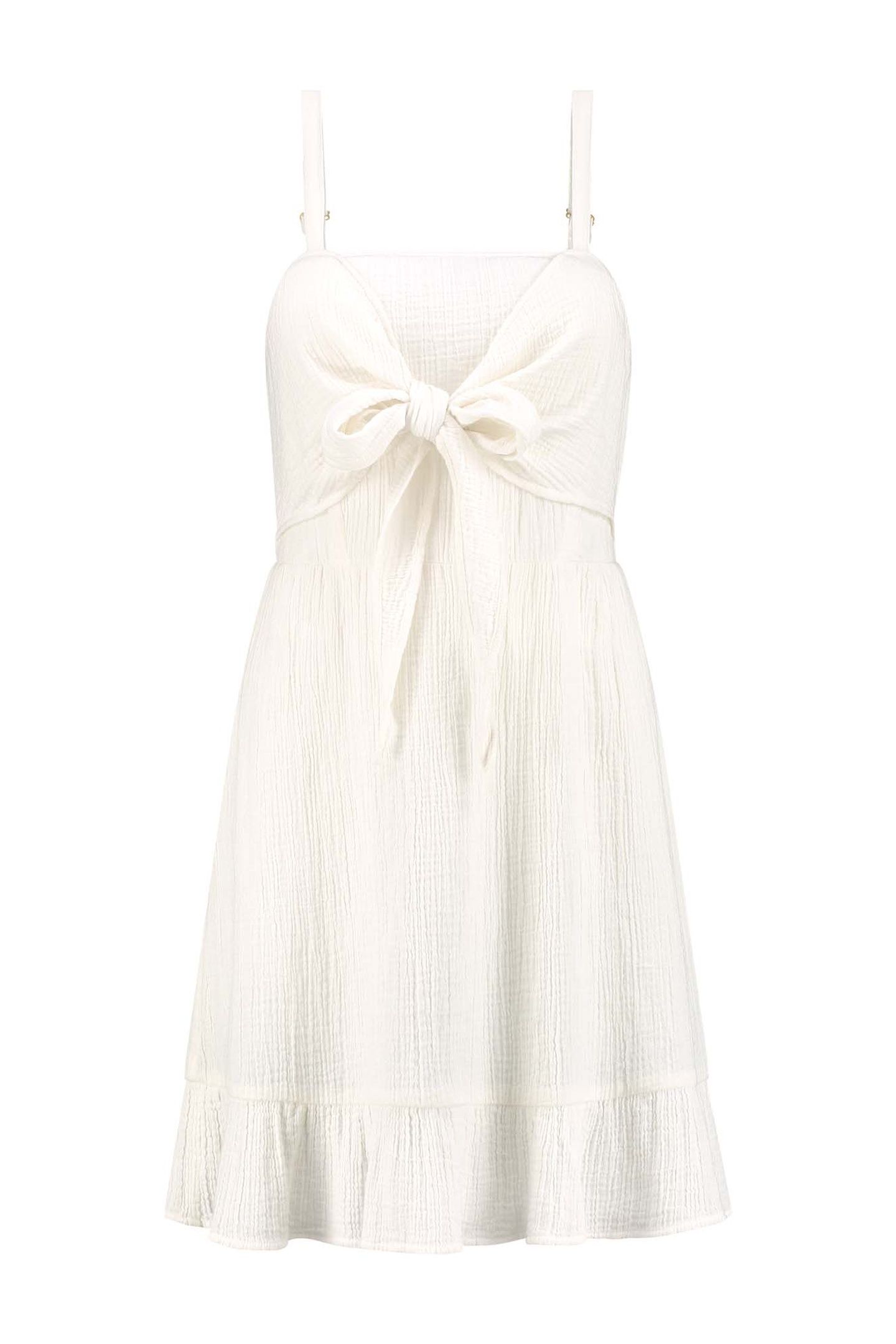 BORA-BORA DRESS MOUSSELINE WAFFLE JET STREAM WHITE 6