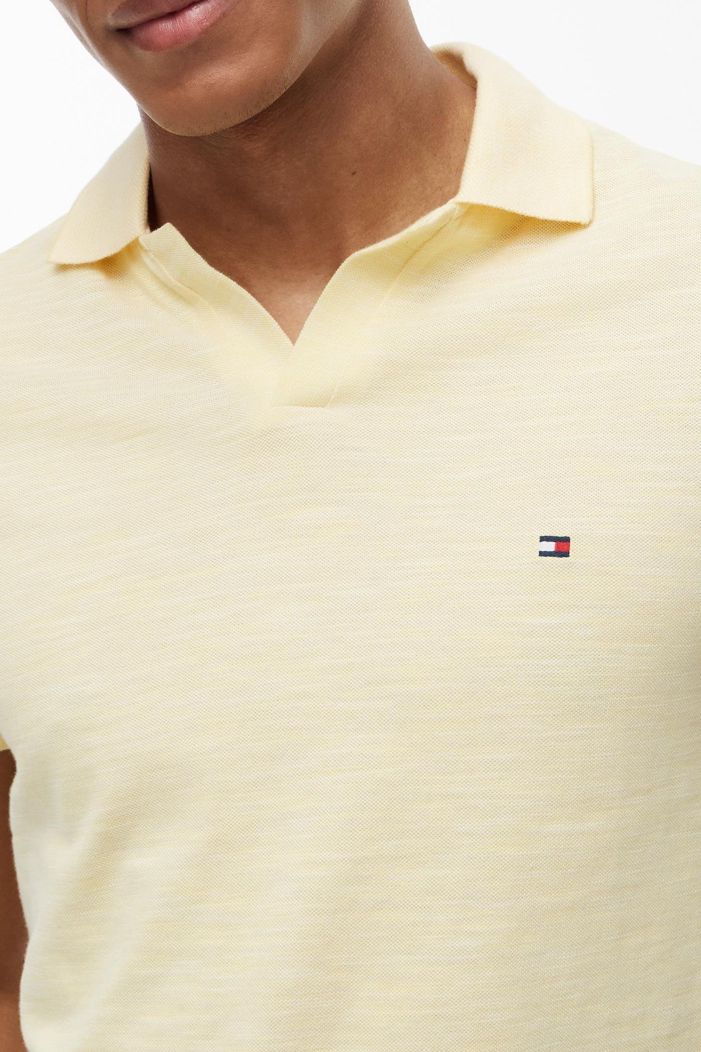 SLUB OXFORD PIQUE POLO CITRONELLA/WHITE 5